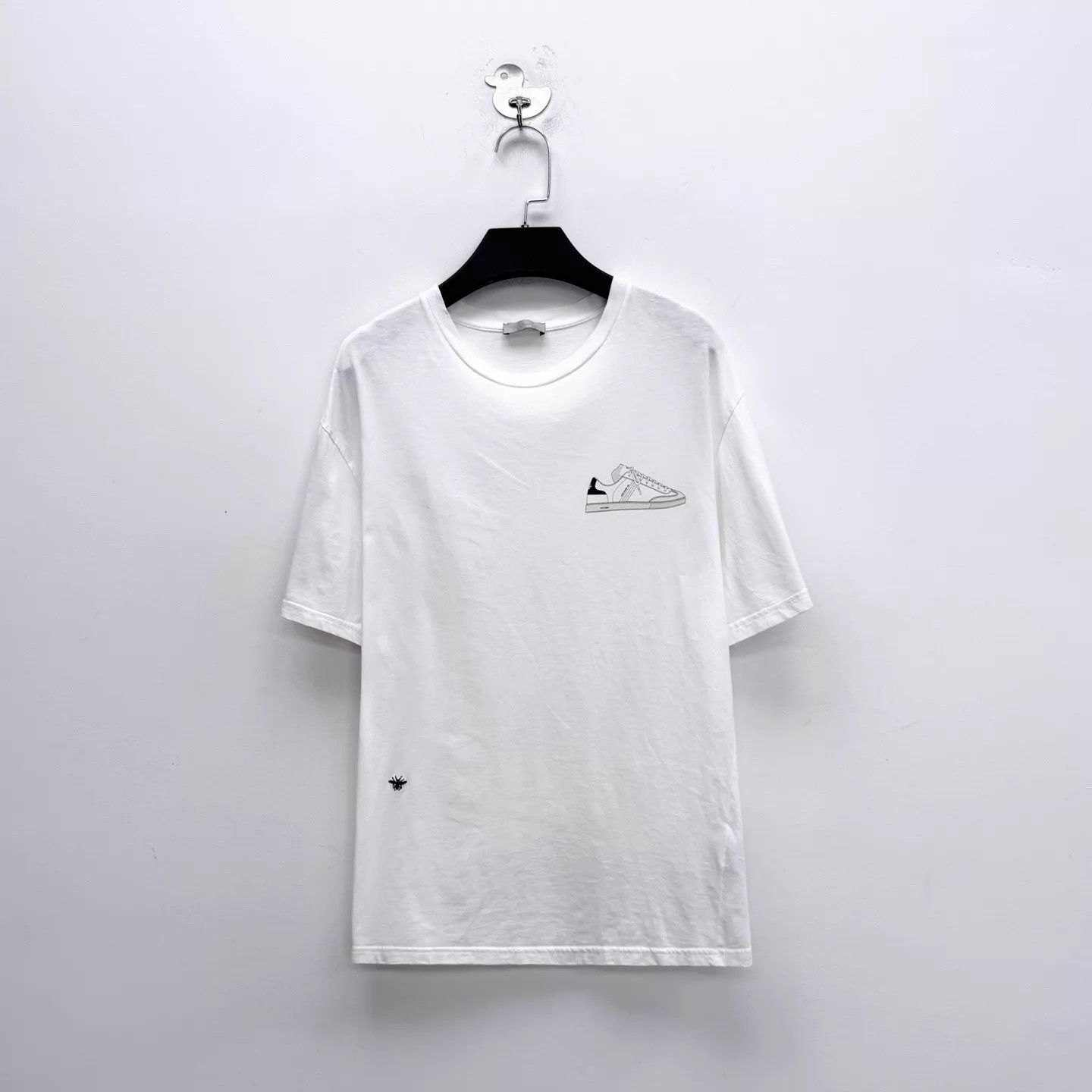 Dior Dior White Embroidered Bee Logo Short Sleeve Tee S Size US S / EU 44-46 / 1 - 1 Thumbnail