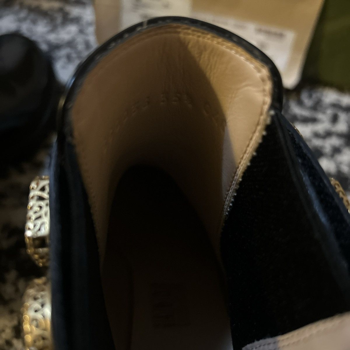Gucci Gucci Crystal Belt 60mm Leather Ankle Boot Black Magnum Calf Size US 5.5 / IT 35.5 - 8 Thumbnail