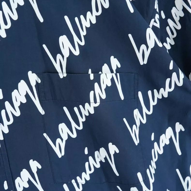 Balenciaga Balenciaga size 36 Blue Graffiti Printed Shirt Size S / US 4 / IT 40 - 3 Thumbnail