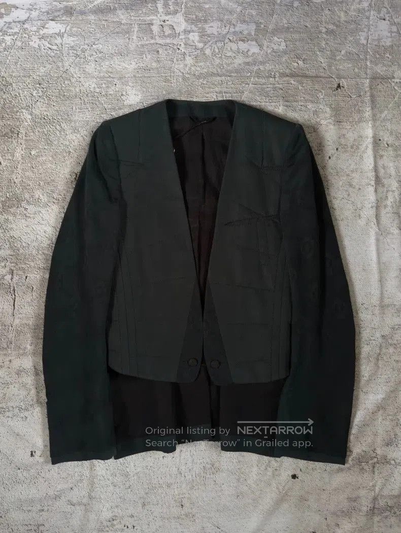 Ann Demeulemeester Ann Demeulemeester 2012SS Jacquard Collarless Jacket. Size US XXS / EU 40 - 2 Thumbnail