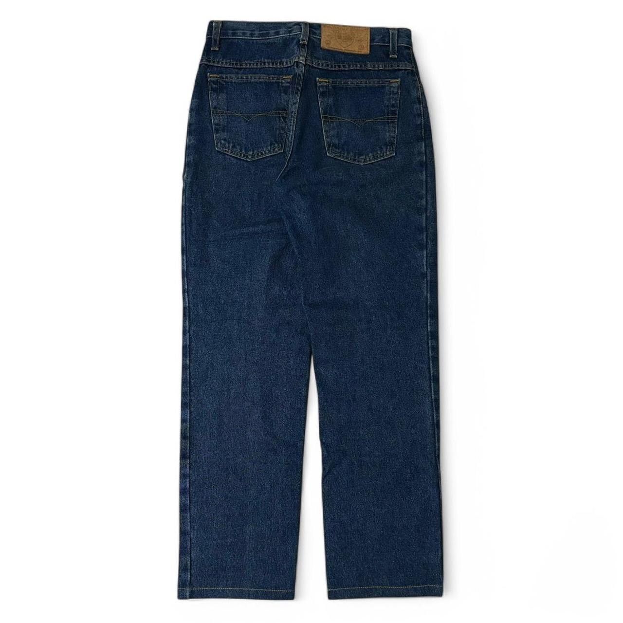 Vintage Vintage 1990s Darkwash Blue Denim Jeans 29x28.75 Size US 29 - 6 Thumbnail