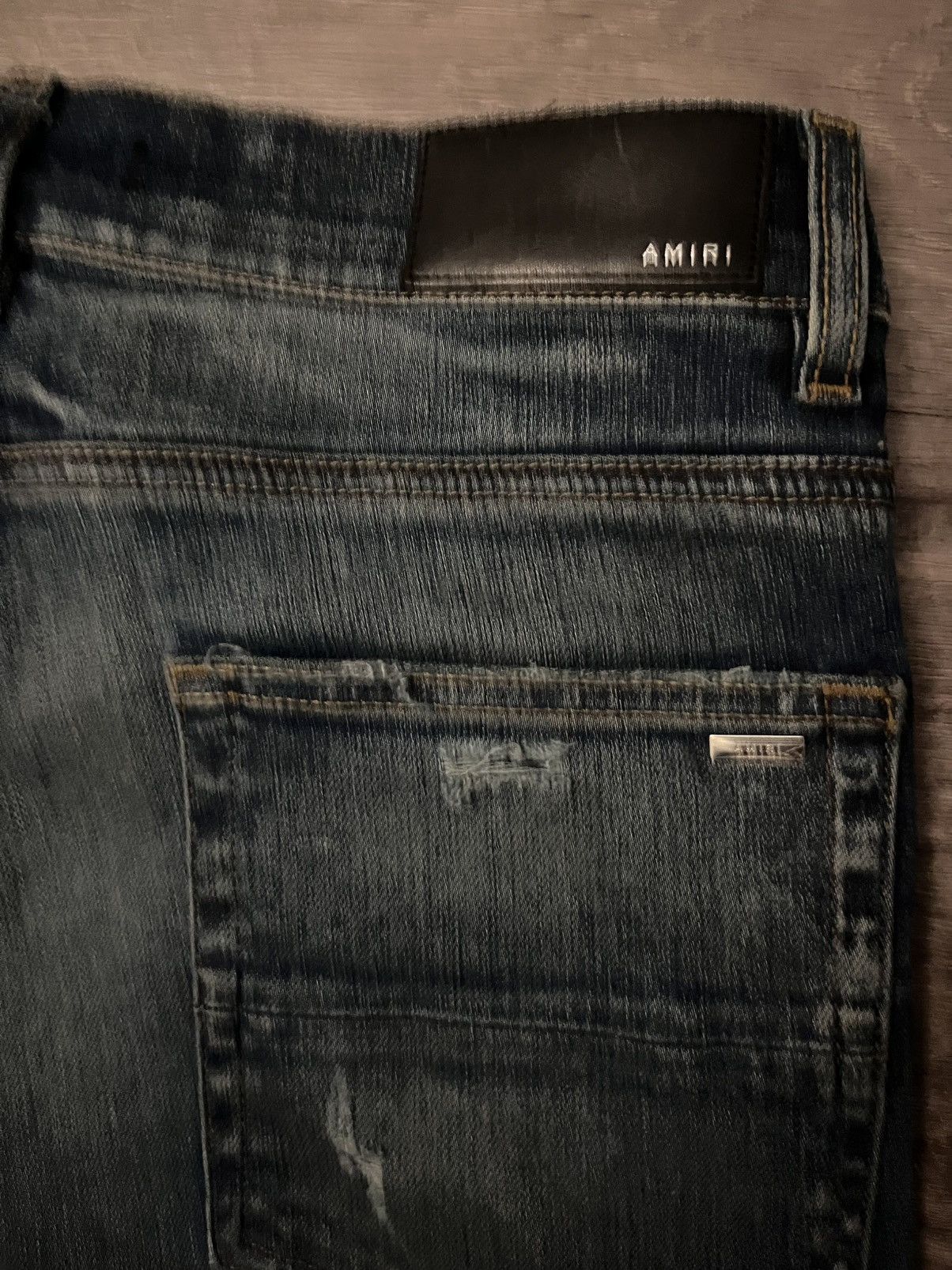 Amiri Amiri Mx1 Indigo Red Patch Size US 31 - 5 Thumbnail