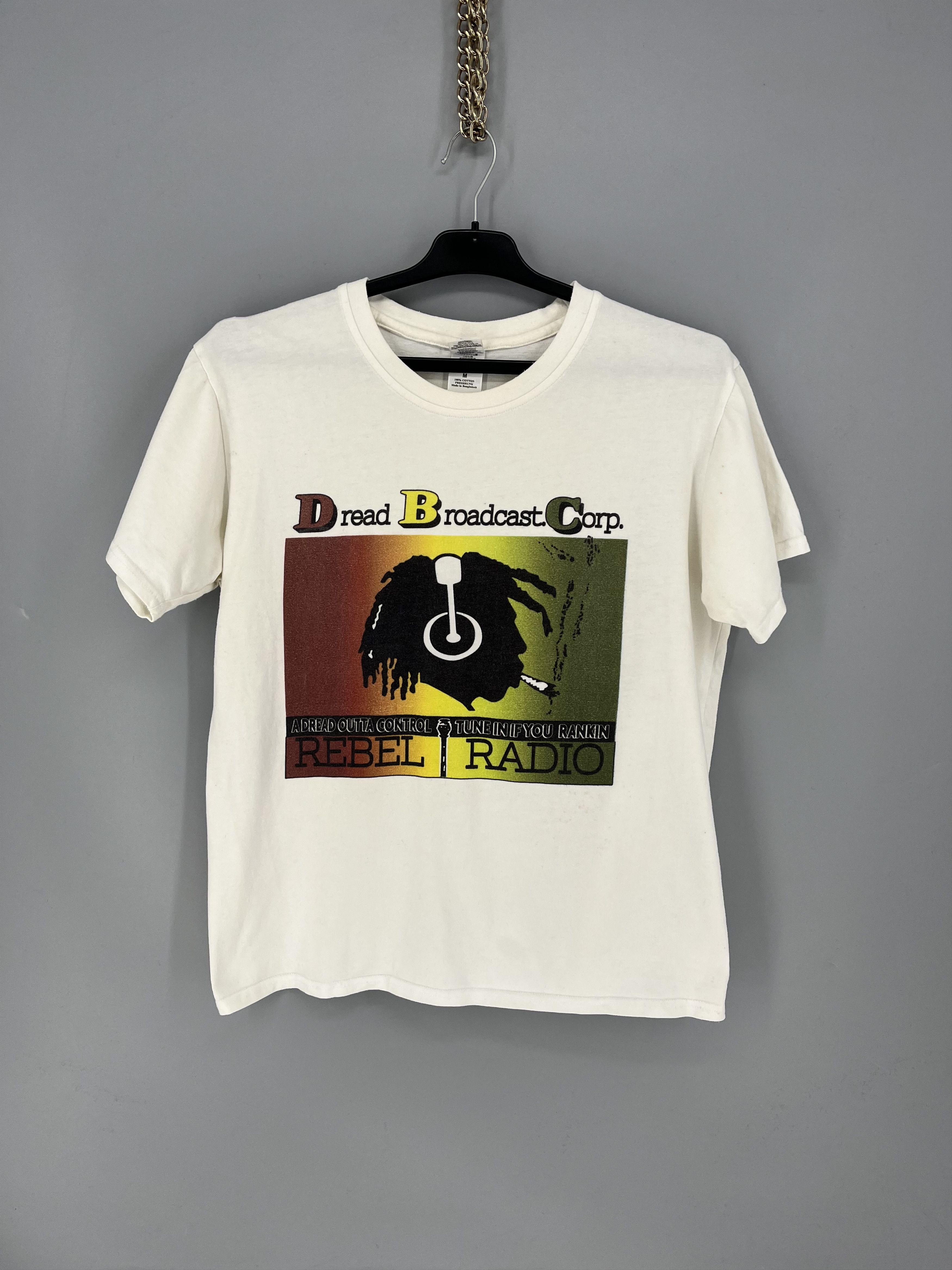 Vintage Vintage 80s Dread Broadcasting Corp Rebel Radio T-Shirt Size US M / EU 48-50 / 2 - 1 Thumbnail