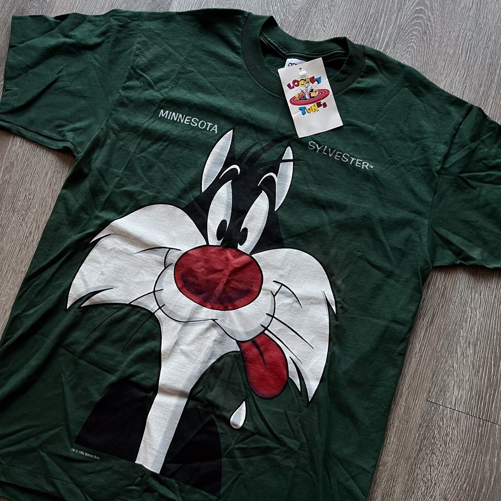 Vintage 90s Sylvester Cat Looney Tunes Cartoon T Shirt Men's Large Size US L / EU 52-54 / 3 - 2 Thumbnail