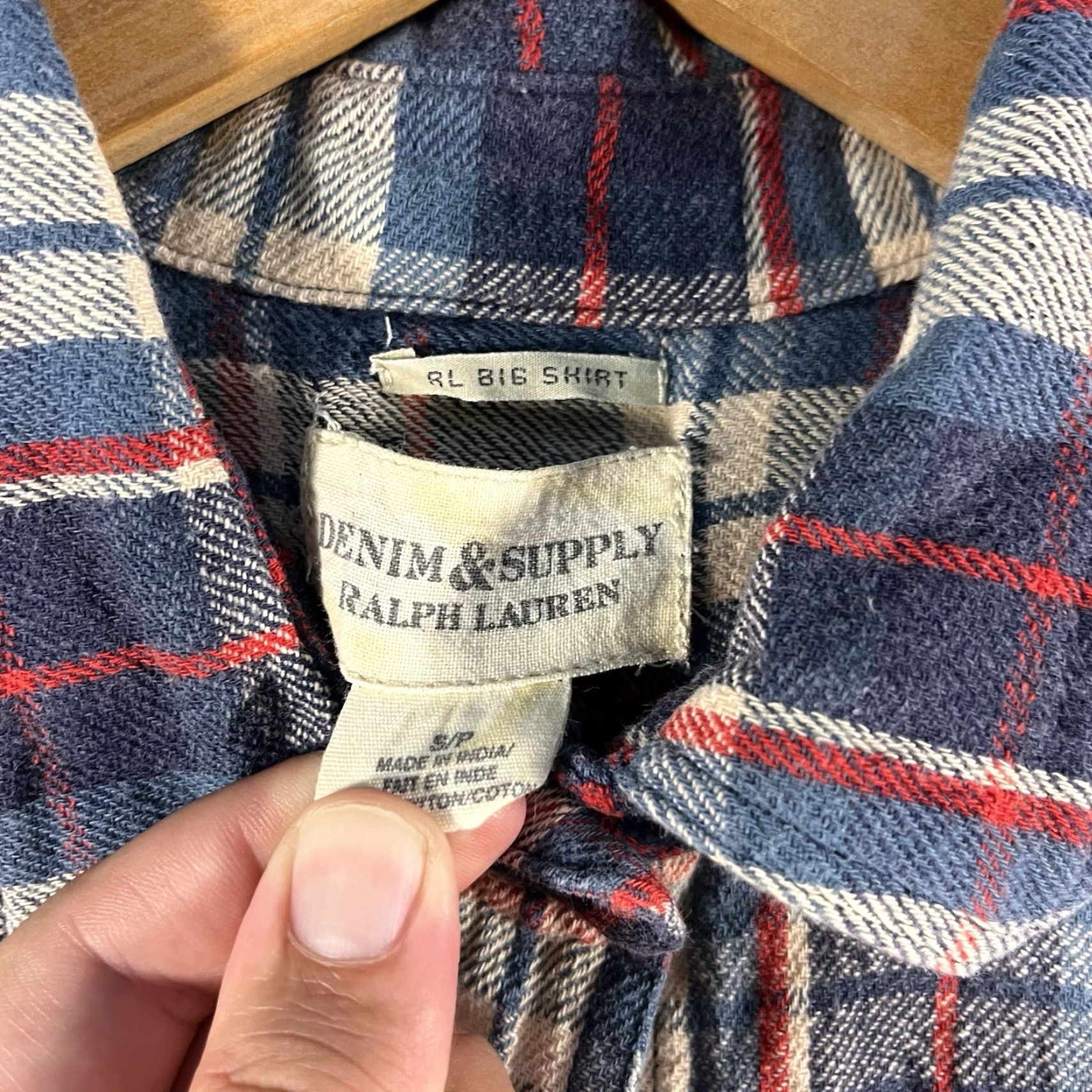 Vintage VINTAGE Denim & Supply Ralph Lauren Womens Flannel Button-Up Shirt Red Plaid Oversized Small Size S / US 4 / IT 40 - 3 Thumbnail