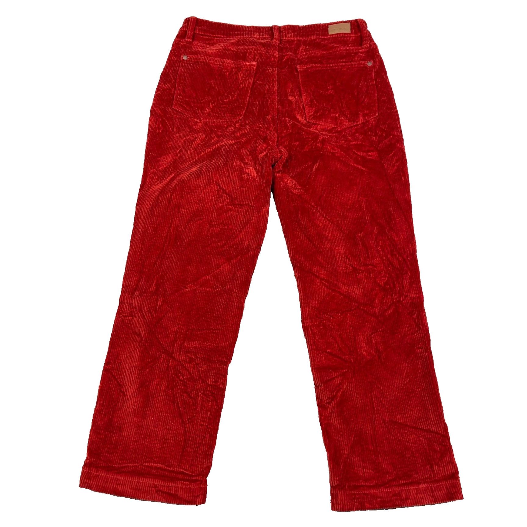 Vintage Judy Blue Jeans Women 13 31 Ankle Straight Red Corduroy Pants Button Fly Cords Size 34" / US 12 / IT 48 - 2 Thumbnail