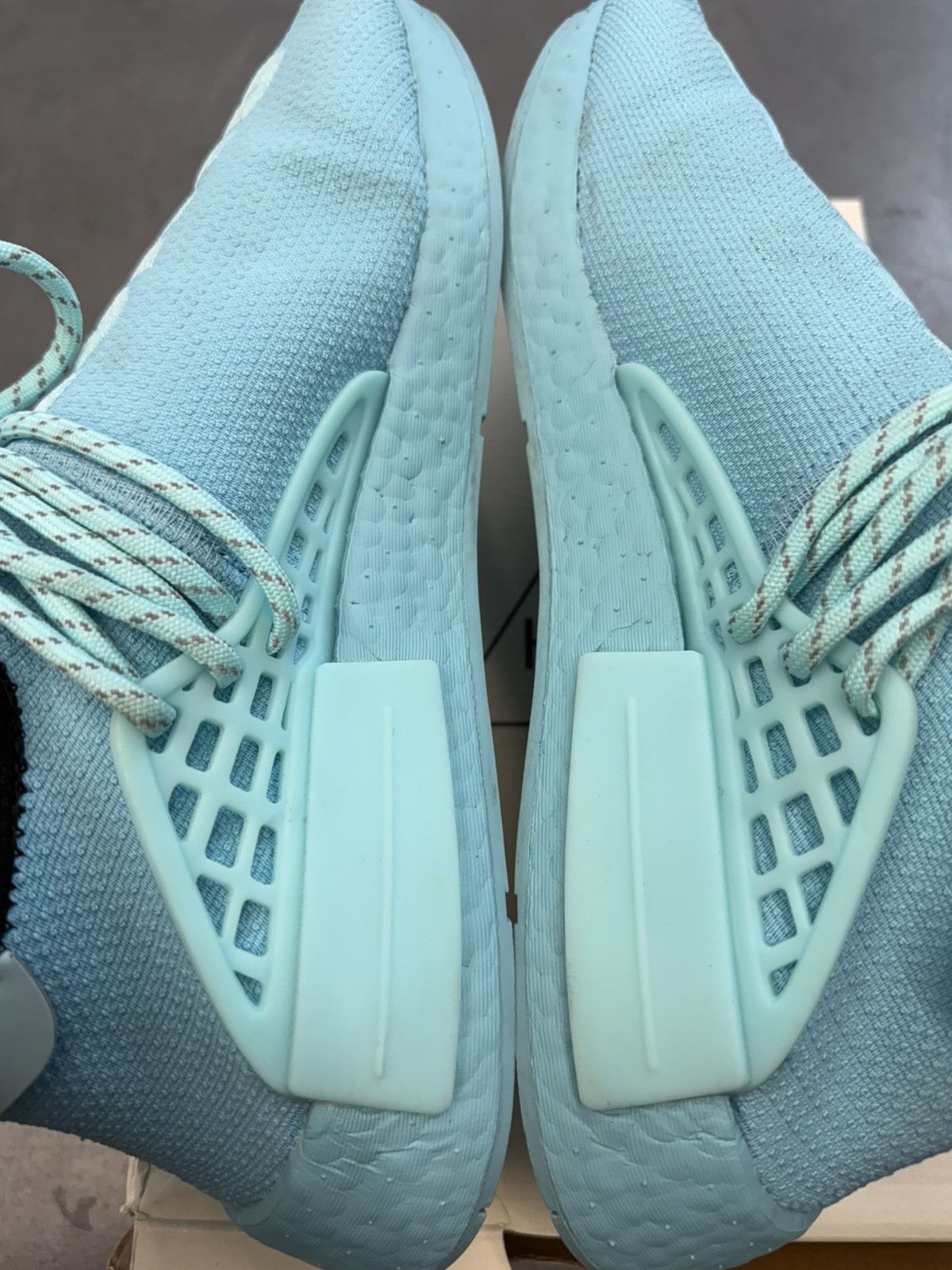 Adidas 2021 Adidas Human Race Hu NMD Pharrell Clear Aqua Size US 8.5 / EU 41-42 - 4 Thumbnail