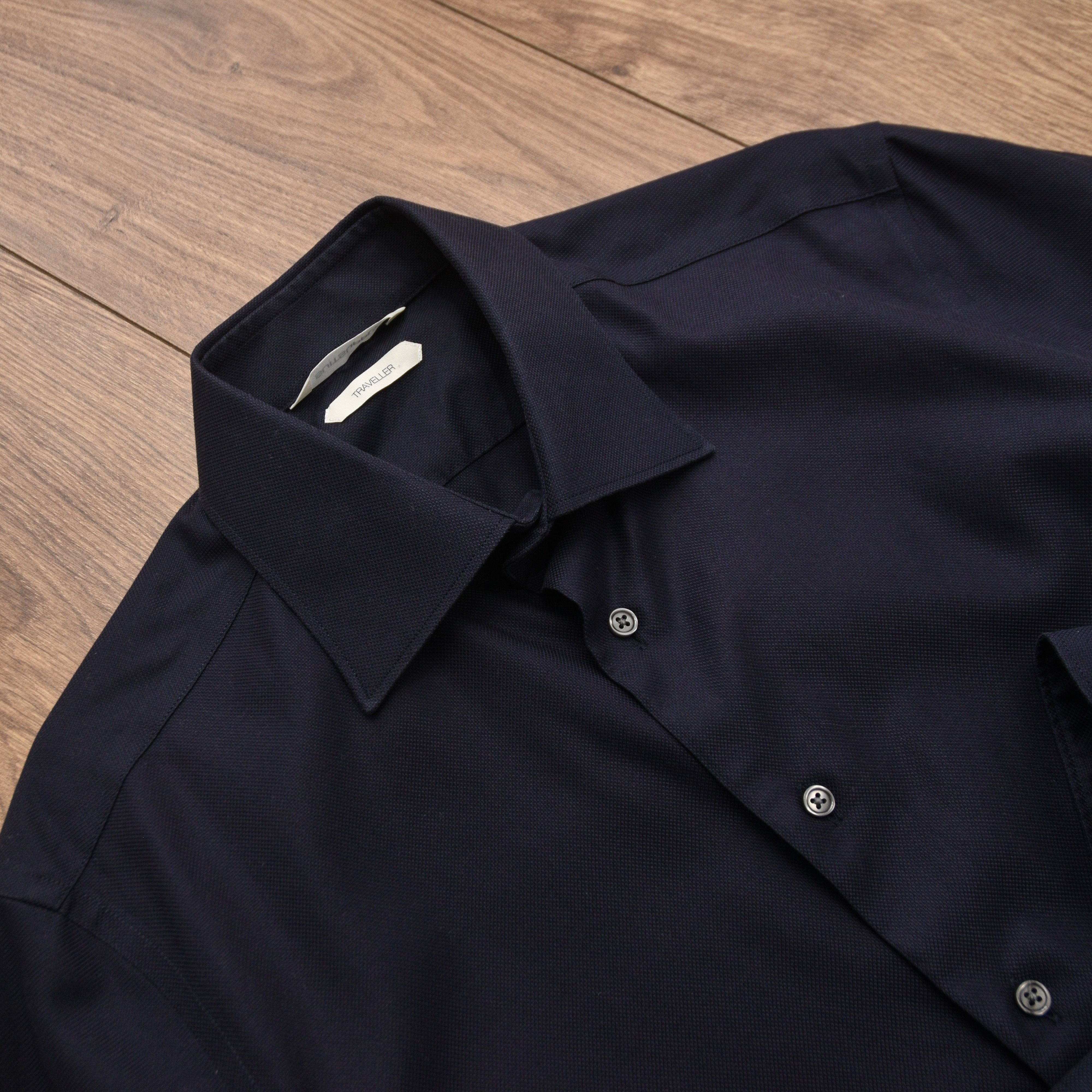 Suitsupply Suitsupply Traveller Shirt Slim Fit Black Navy Blue Size 39 Size US M / EU 48-50 / 2 - 8 Thumbnail