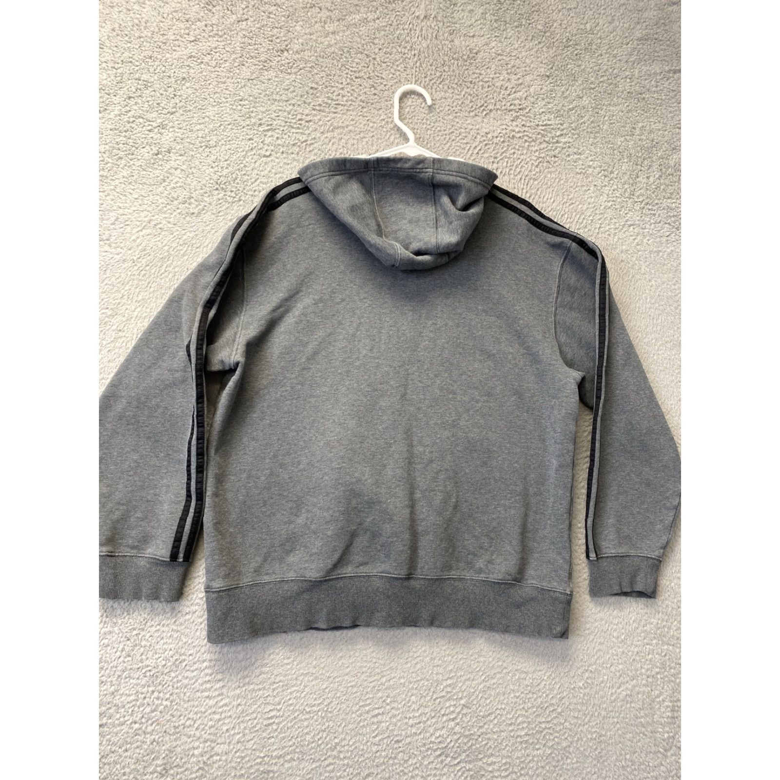 Adidas ADIDAS Men's Athletic Hoodie Jacket Pullover Gray Black Size L - Colorful Casual Activewear Size US L / EU 52-54 / 3 - 7 Thumbnail