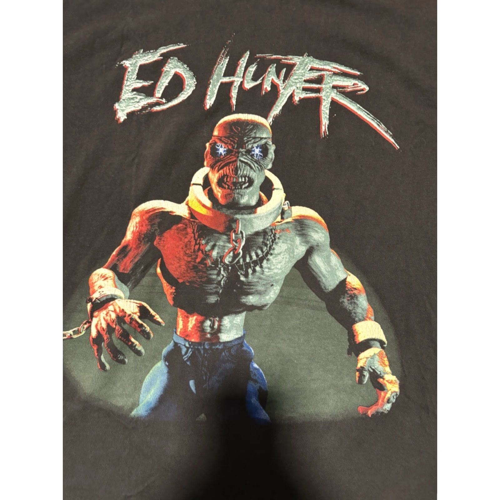 Hunter VINTAGE Winterland Iron Maiden Ed Hunter T-Shirt Welcome To Arm 1999 Size XL Gray Mens Band Shirt Size US XL / EU 56 / 4 - 5 Thumbnail