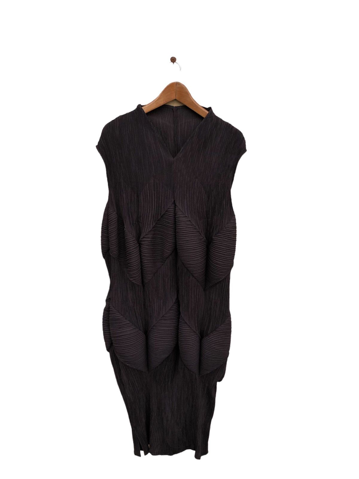 image of Homme Plisse Issey Miyake x Issey Miyake Accept Offerissey Miyake Pleast Please Maxi Dress in Brown