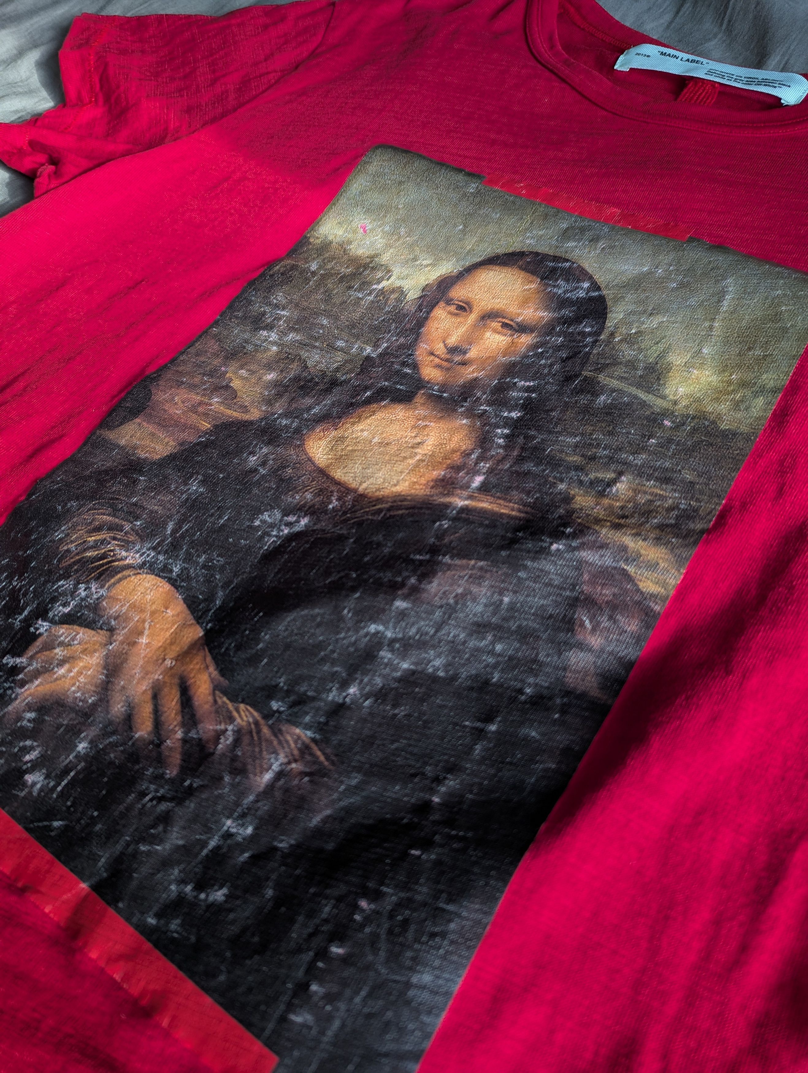 Off-White OFF-WHITE Red Mona Lisa Tee Size US M / EU 48-50 / 2 - 3 Thumbnail