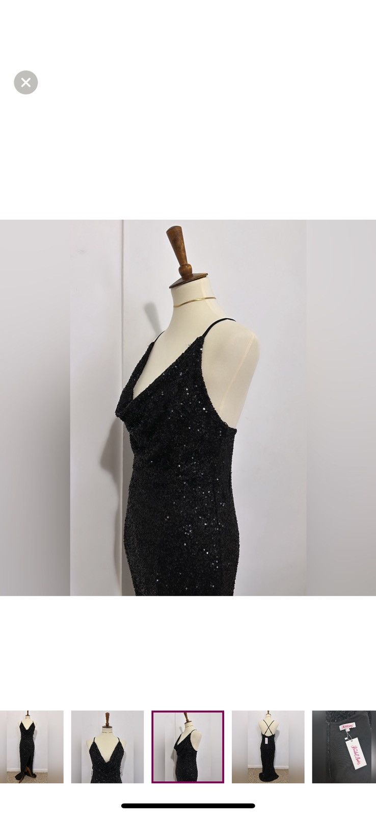 Vintage Sequin Gown Size M / US 6-8 / IT 42-44 - 3 Thumbnail