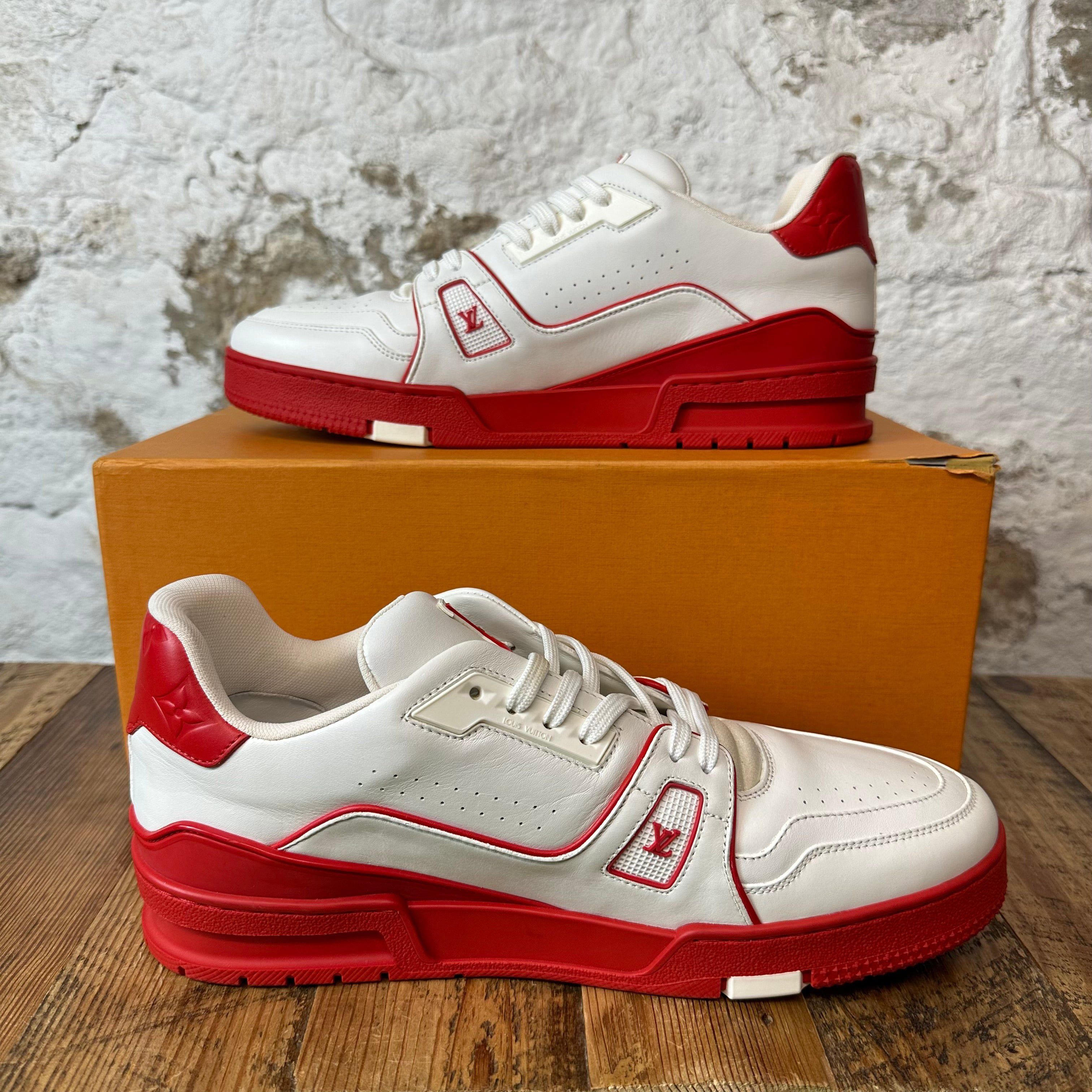 Louis Vuitton Louis Vuitton Trainer White Red Sneaker Sz 9.5 (8LV) Size US 9.5 / EU 42-43 - 2 Thumbnail