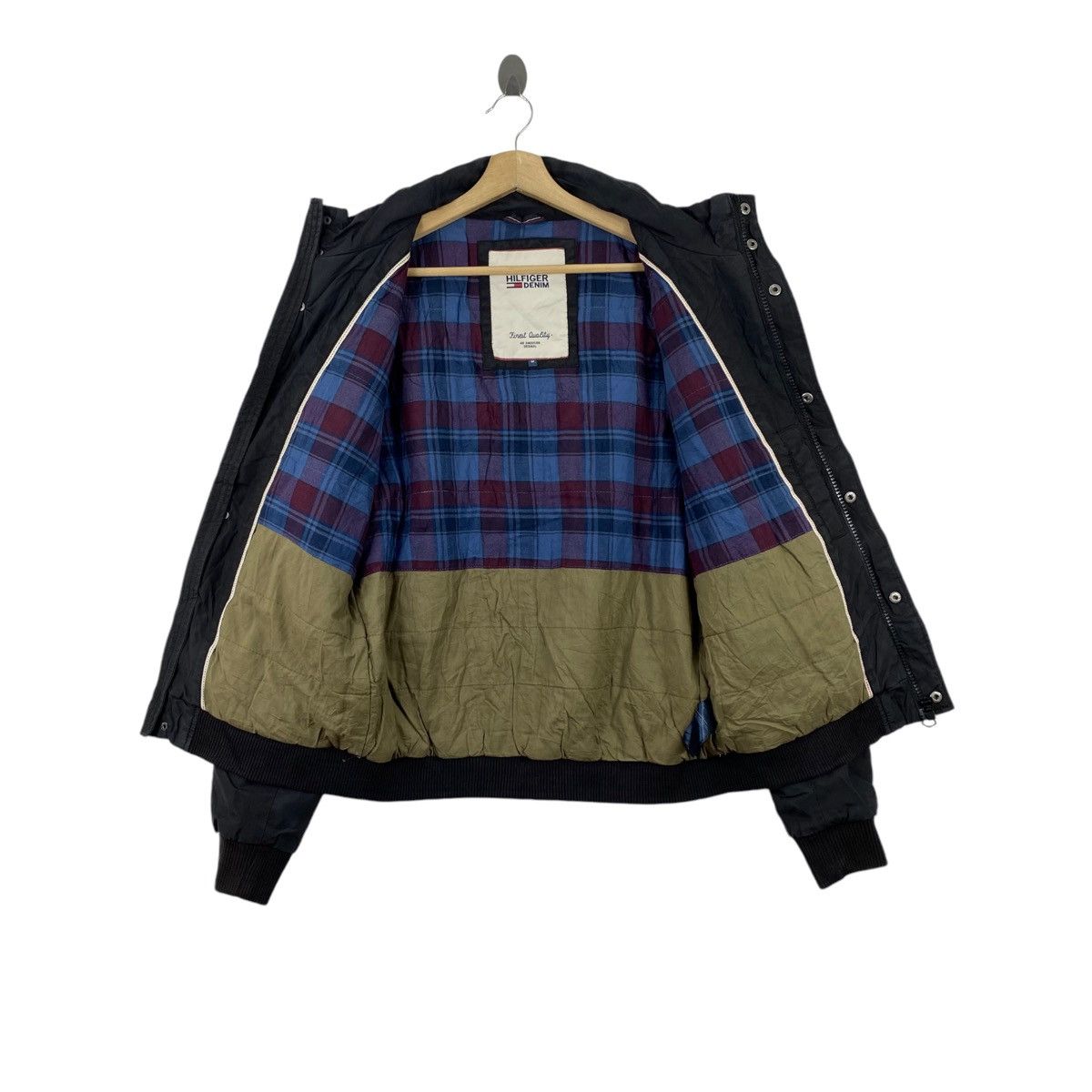 Tommy Hilfiger Vintage TOMMY HILFIGER Denim Black Bomber Jacket Size US M / EU 48-50 / 2 - 4 Thumbnail