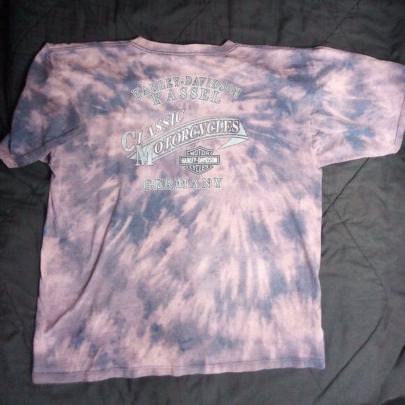 Harley Davidson Vintage Harley-Davidson Kassel Germany Reverse Dye T-Shirt Size US XL / EU 56 / 4 - 6 Thumbnail