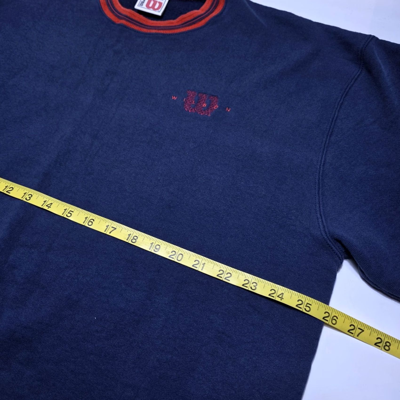 Wilson VINTAGE Wilson Sweatshirt Crewneck Blue 2XL Mens Heavyweight Made In USA 90s Small dot on sleeve Size US XXL / EU 58 / 5 - 5 Thumbnail