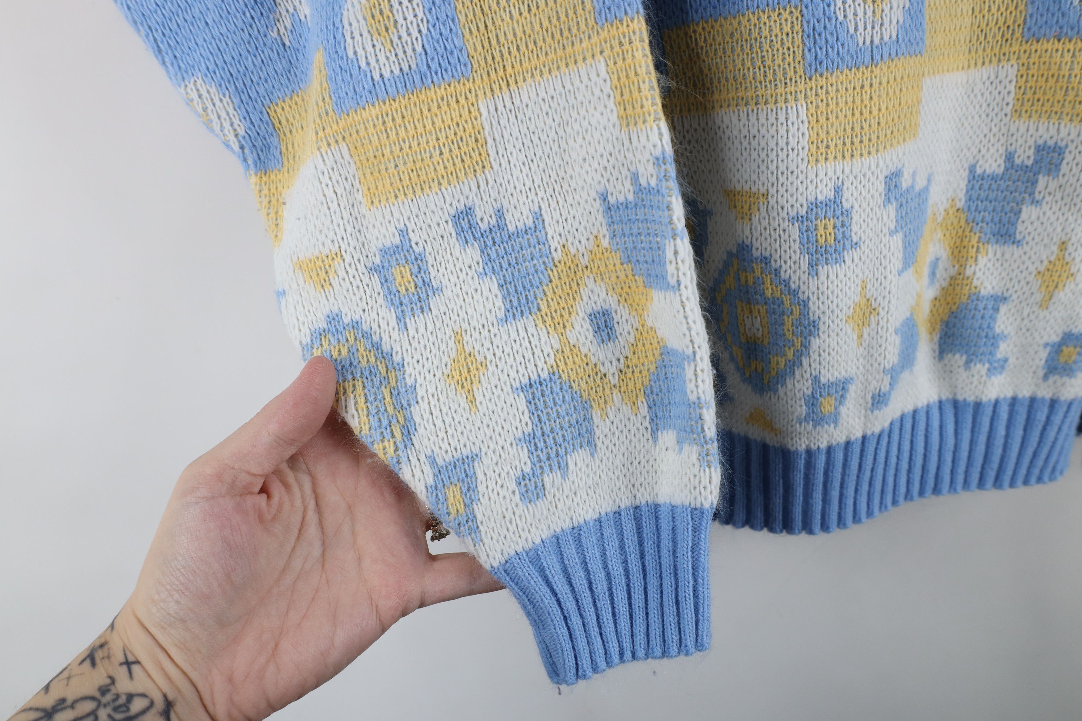 Vintage Vintage 90s Streetwear Fair Isle Knit Crewneck Sweater USA Size L / US 10 / IT 46 - 4 Thumbnail