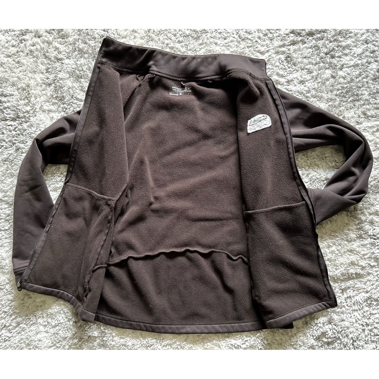 Nike Nike Women’s Jacket Brown Full Zip L - Coeur d’Alene Resort Golf Course, Polyester, Basic Style, Outdoor/Active 90s? Size L / US 10 / IT 46 - 5 Thumbnail