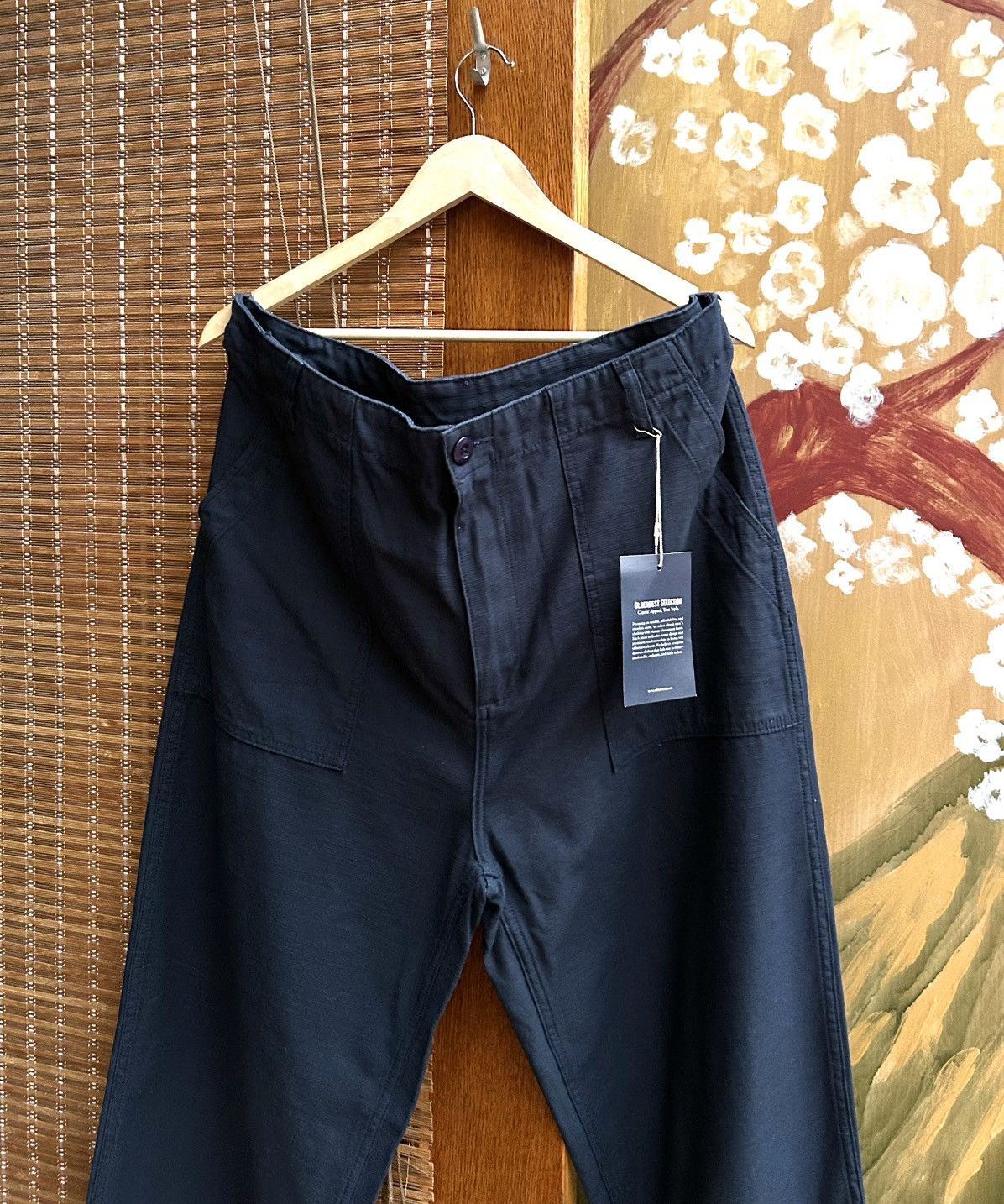 Japanese Brand Okonkwo Mfg Navy Blue Fatigue Pants Loos Fit Size US 37 - 3 Thumbnail
