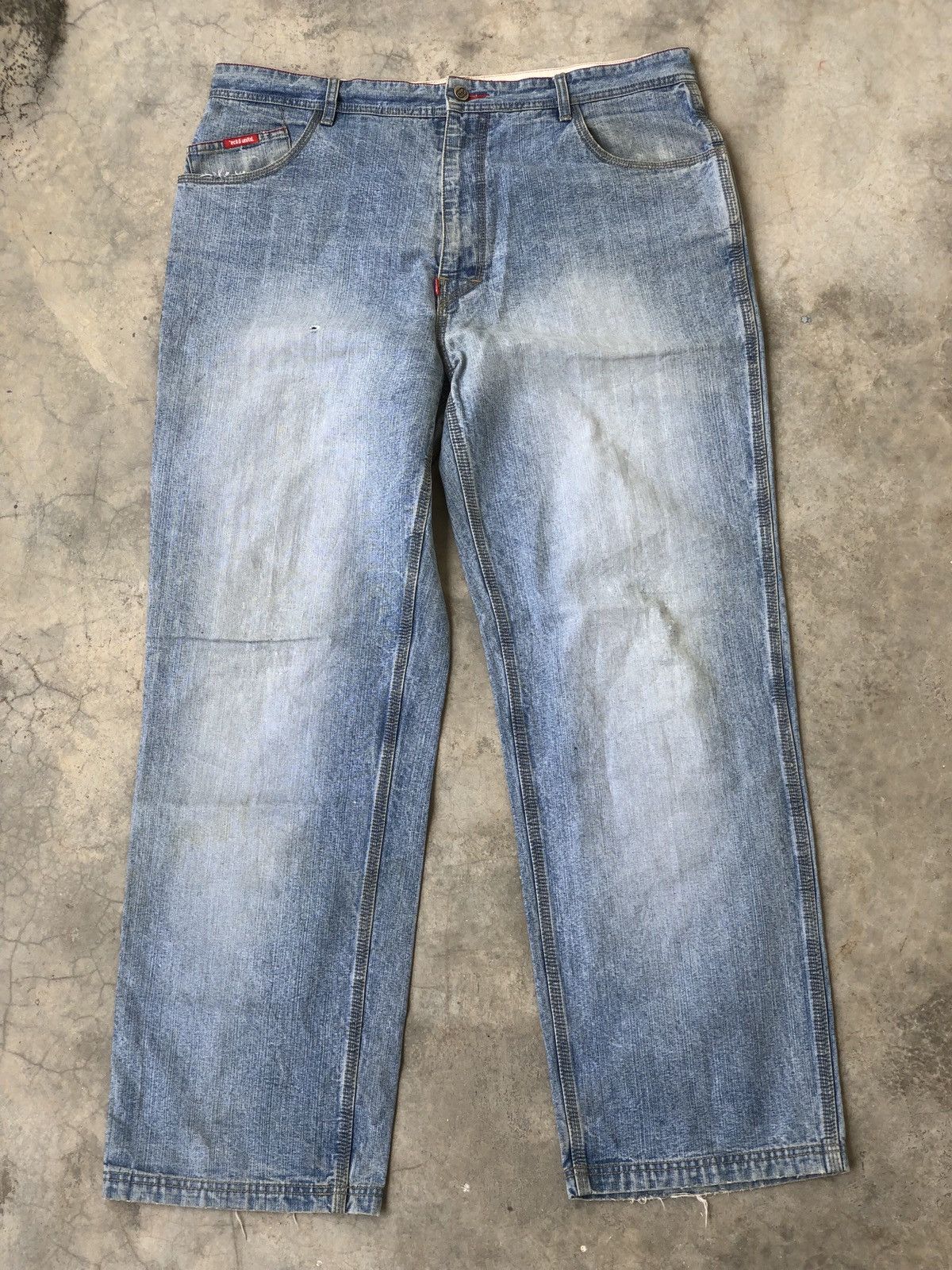 Fubu Ecko Unltd Y2K Loose Fit Light Blue Baggy Denim Size US 38 / EU 54 - 9 Thumbnail