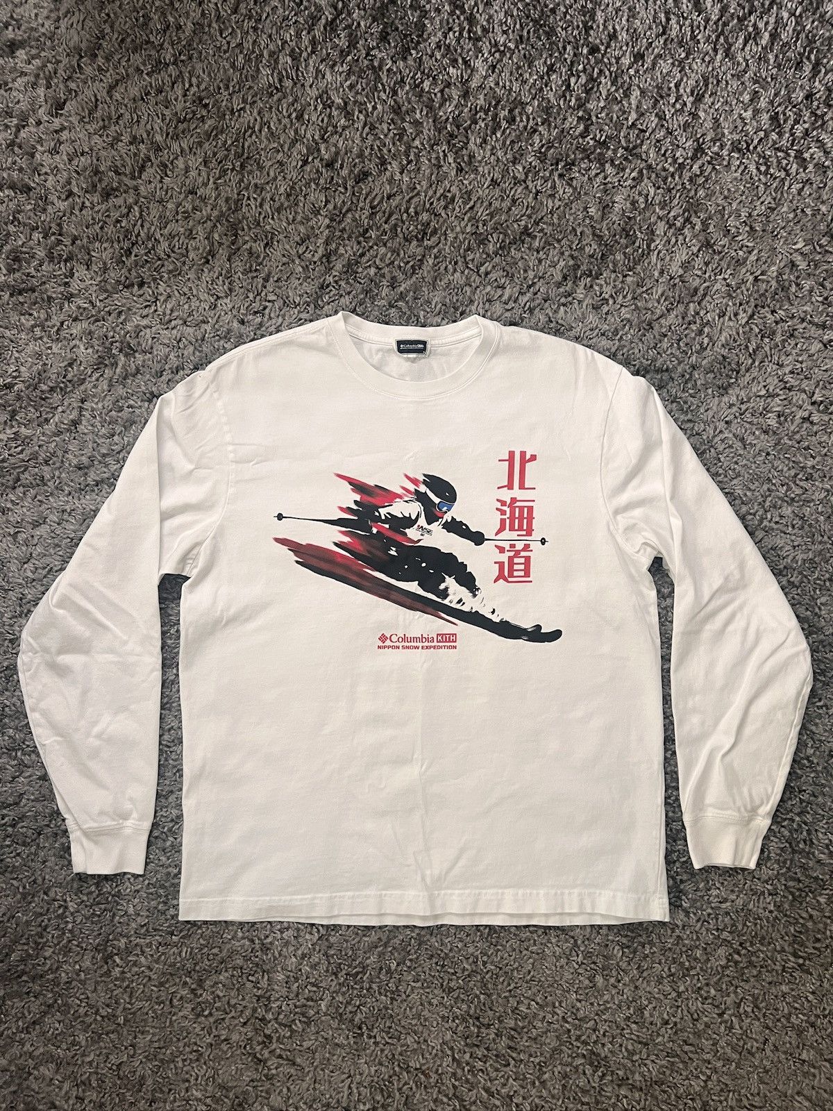 Columbia × Kith Kith Columbia NSE Long Sleeve Tee White Medium Size US M / EU 48-50 / 2 - 1 Thumbnail