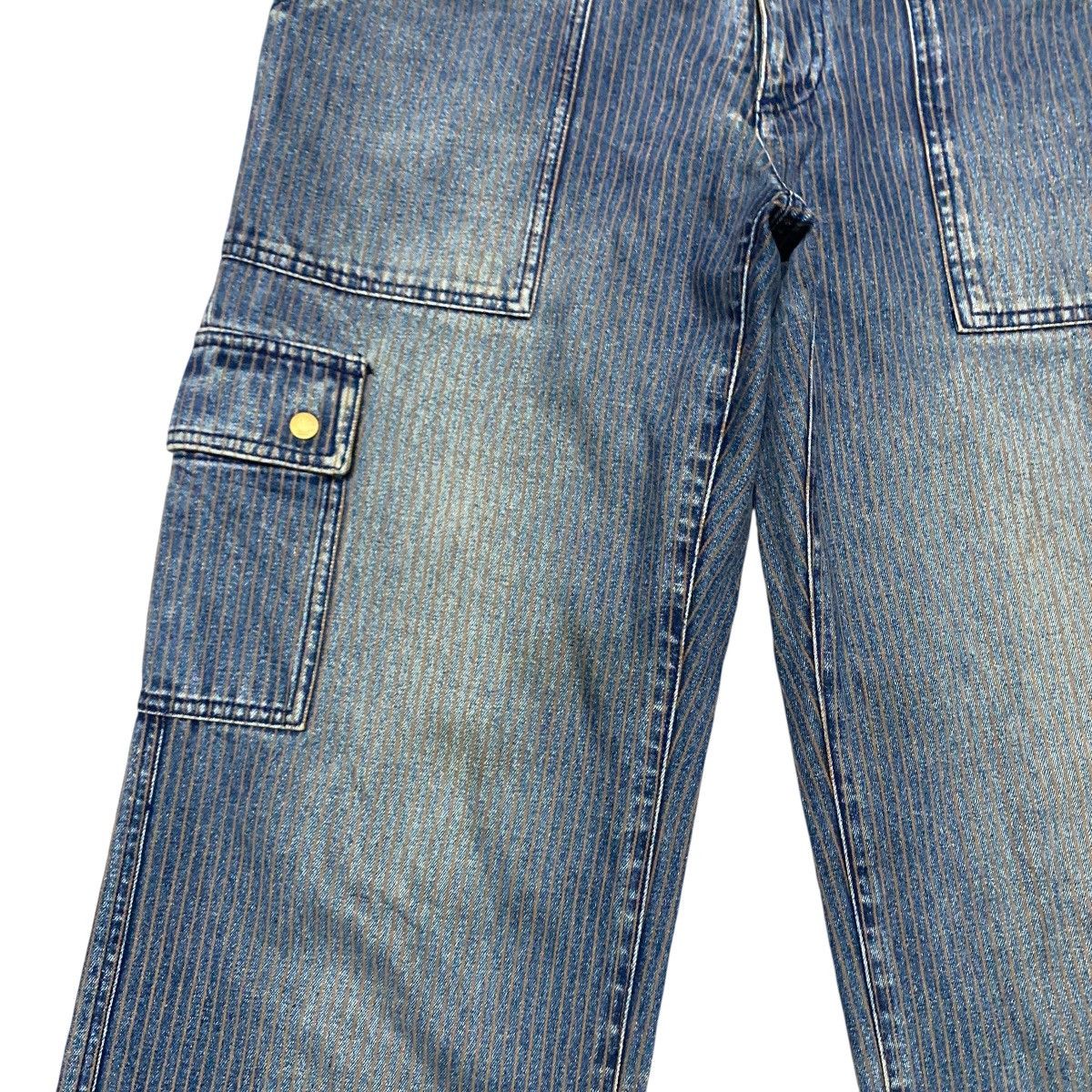 Comme Ca Ism × Japanese Brand COMME CA ISM Denim Hickory Flare Pants Size US 32 / EU 48 - 6 Thumbnail