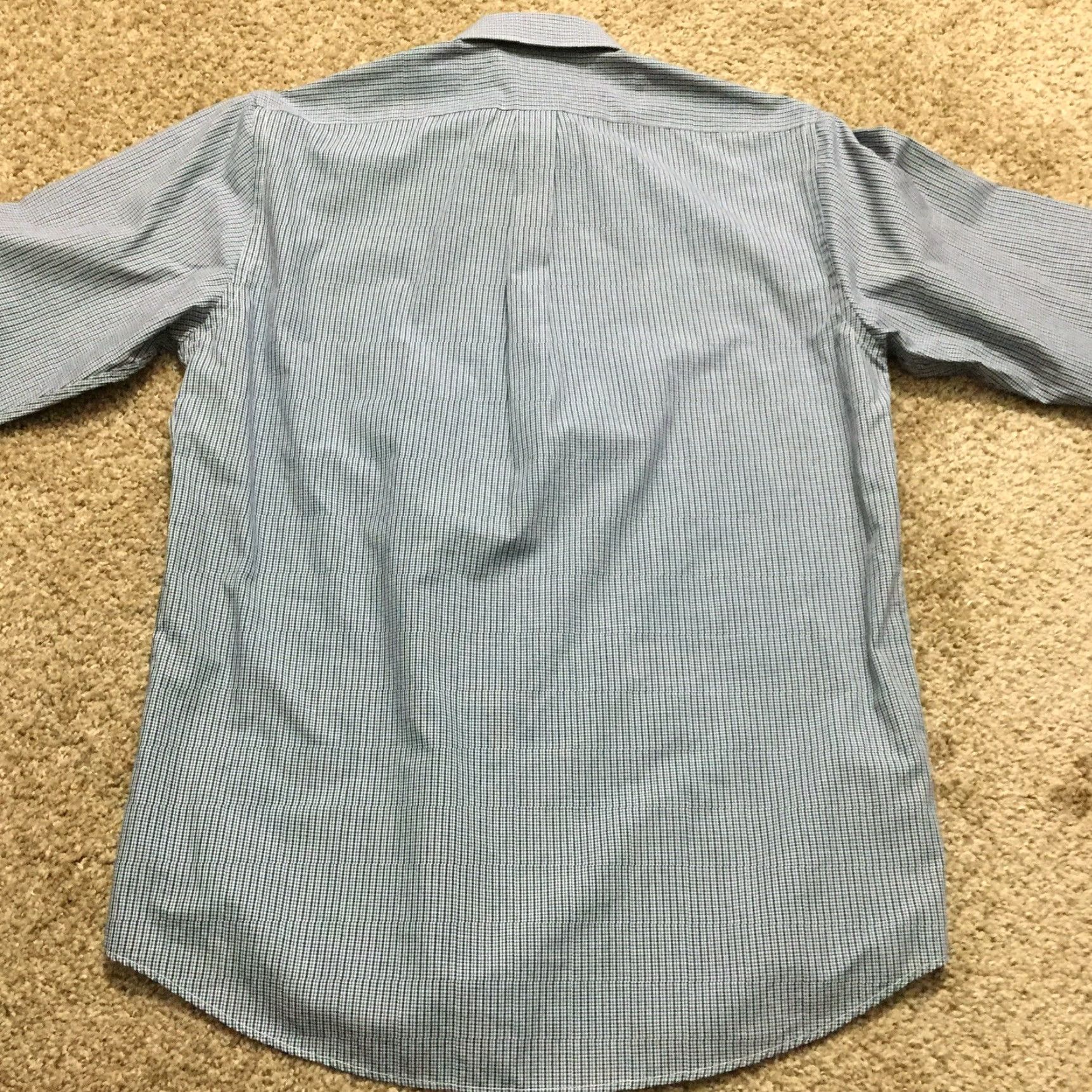 Architect Architect Shirt Mens Medium Regular Blue Plaid Long Sleeve Button-Up Size US M / EU 48-50 / 2 - 7 Thumbnail