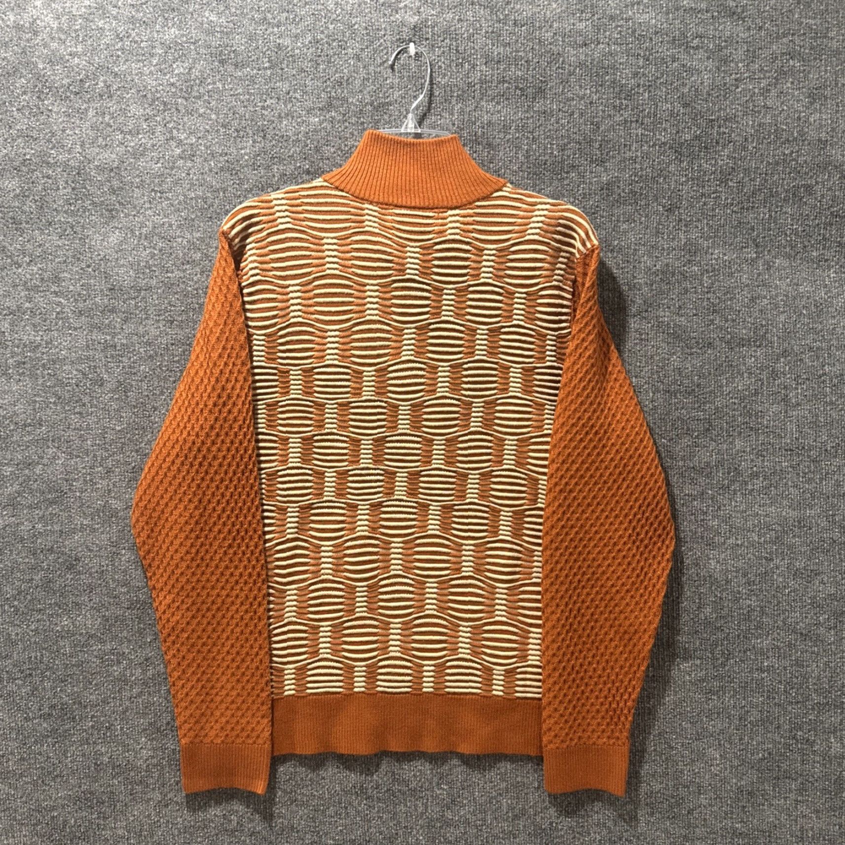 Vintage VINTAGE Prestige Coogi Style Quarter Button Up Sweater Men's XL Orange 90s HTF Pullover Button Mens 90s Size US XL / EU 56 / 4 - 7 Thumbnail