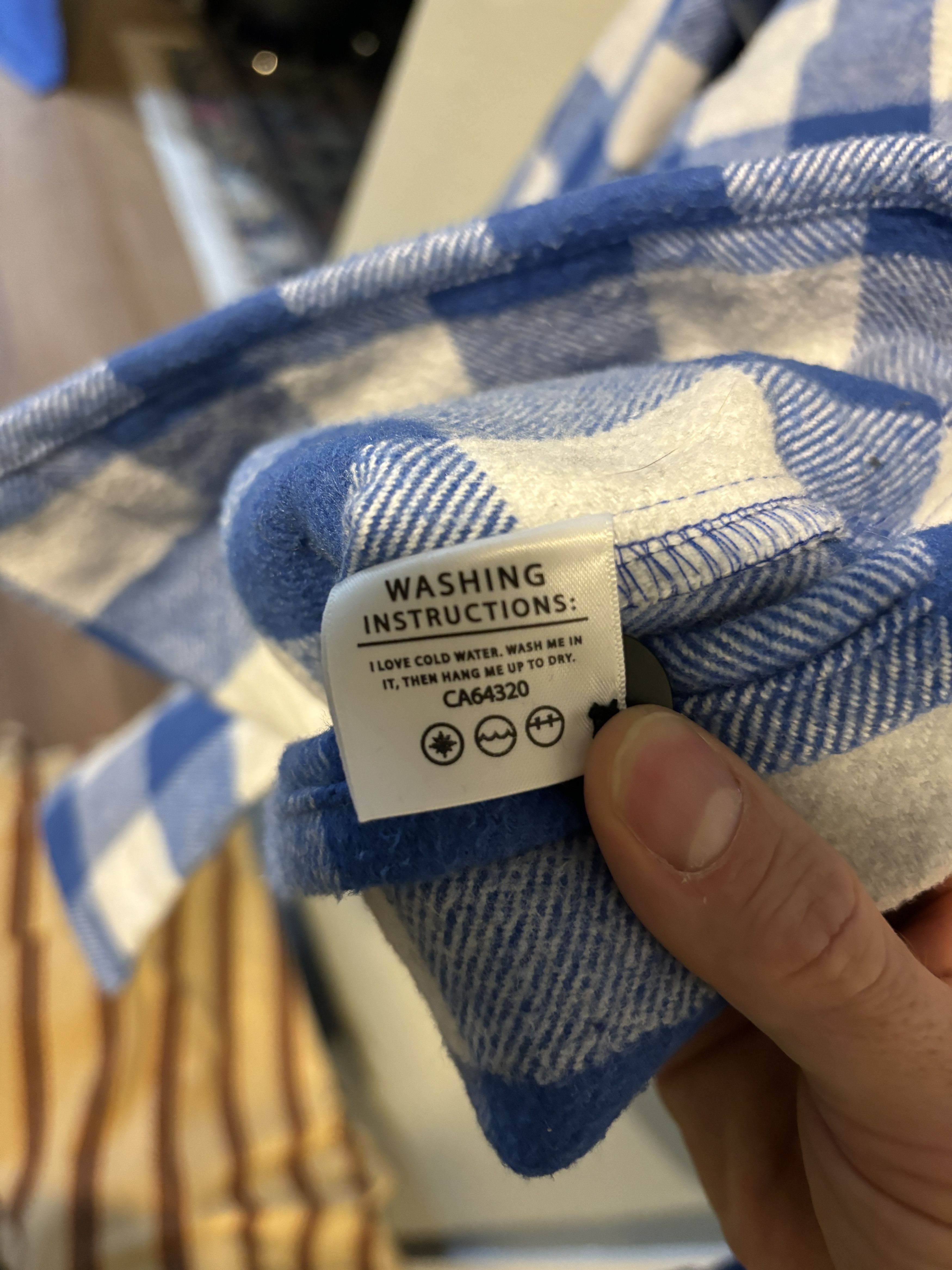 Other Anian Men's Buffalo Plaid Blue-White heavy cotton flannel Size US S / EU 44-46 / 1 - 4 Thumbnail