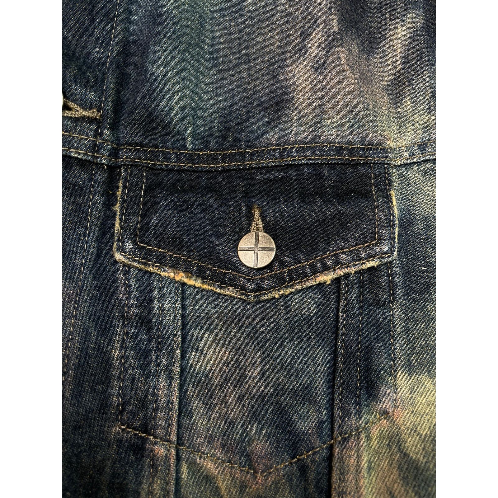 Ksubi Ksubi Dark Wash Tie Dye Blue Jean Jacket Size US M / EU 48-50 / 2 - 3 Thumbnail