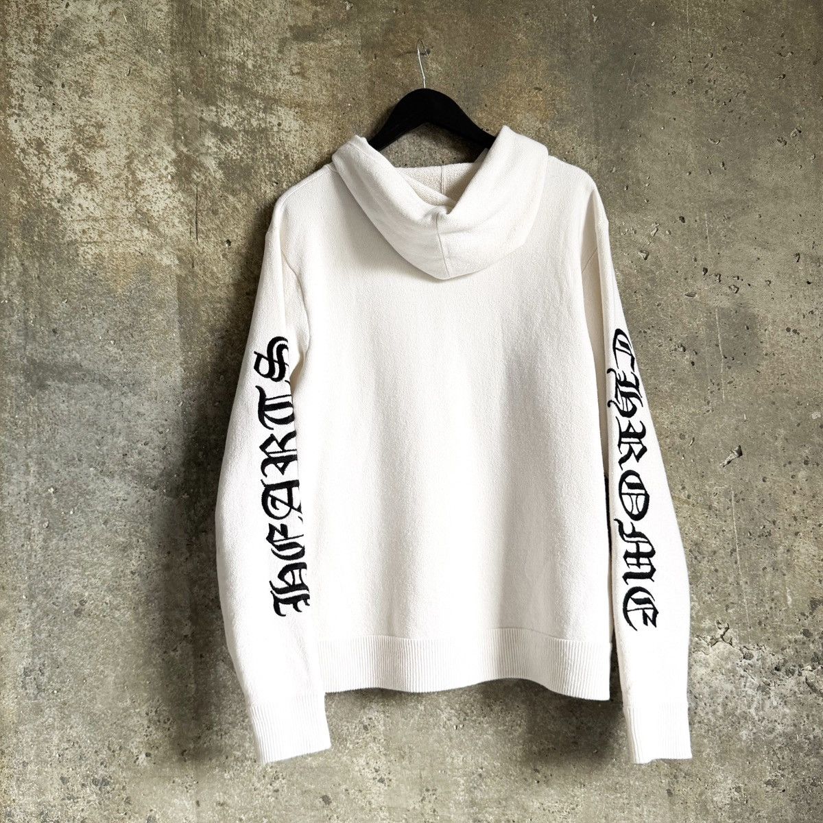 Chrome Hearts Chrome Hearts Cashmere Life Sentence Embroidered Knit Hoodie Size US M / EU 48-50 / 2 - 5 Thumbnail