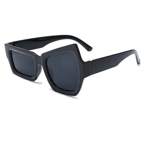 VIBE Y2K Asymmetrical Size Eyebrow Sunglasses Streetwear Size ONE SIZE - 2 Thumbnail