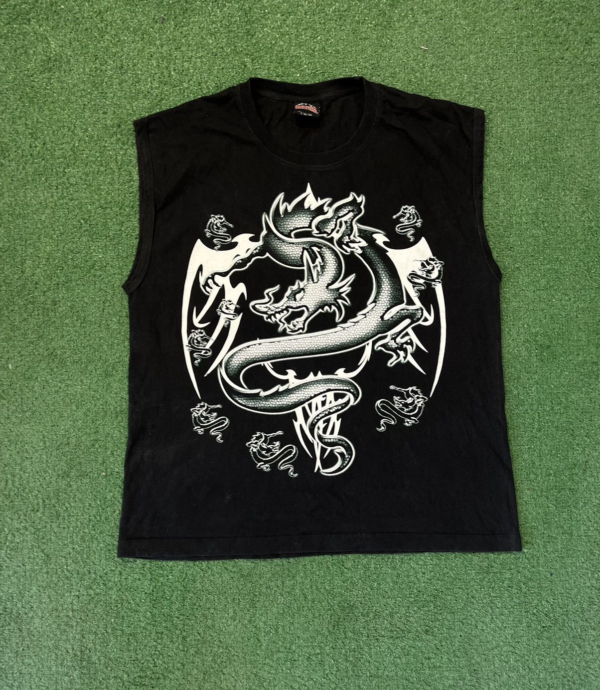 Affliction × Vintage Affliction Dragon Jersey Tank Top Tee Print Vintage Rock Tee Size US L / EU 52-54 / 3 - 1 Thumbnail