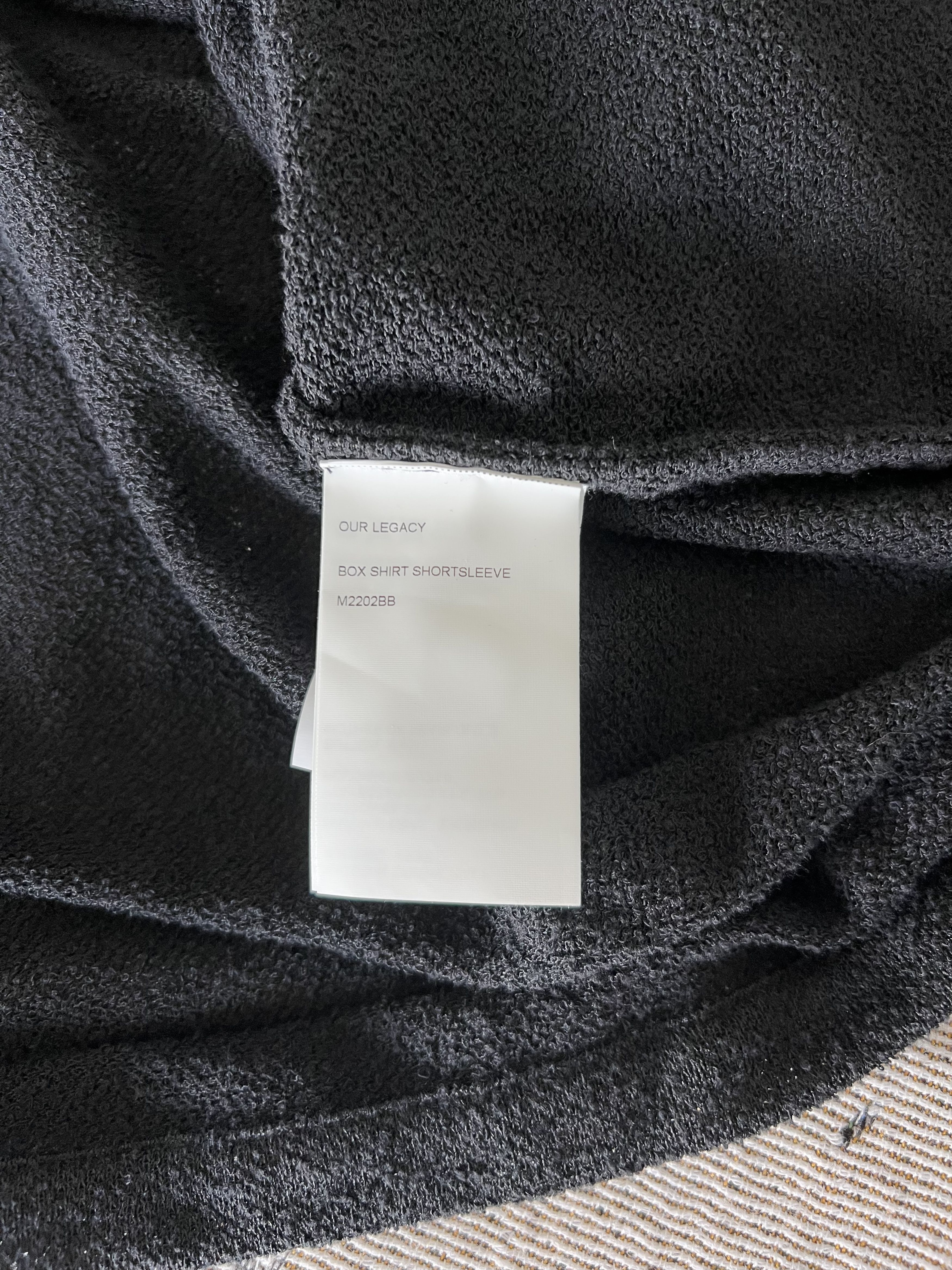 Our Legacy Our Legacy Box Shirt in Black Boucle Size US M / EU 48-50 / 2 - 8 Thumbnail
