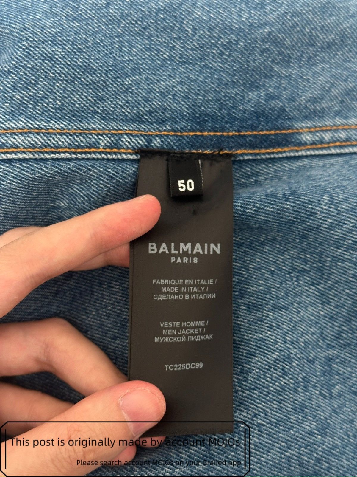 Balmain Sz 50 Balmain Oversize Joint Patch Denim Jacket mojos12345 Size US M / EU 48-50 / 2 - 5 Thumbnail