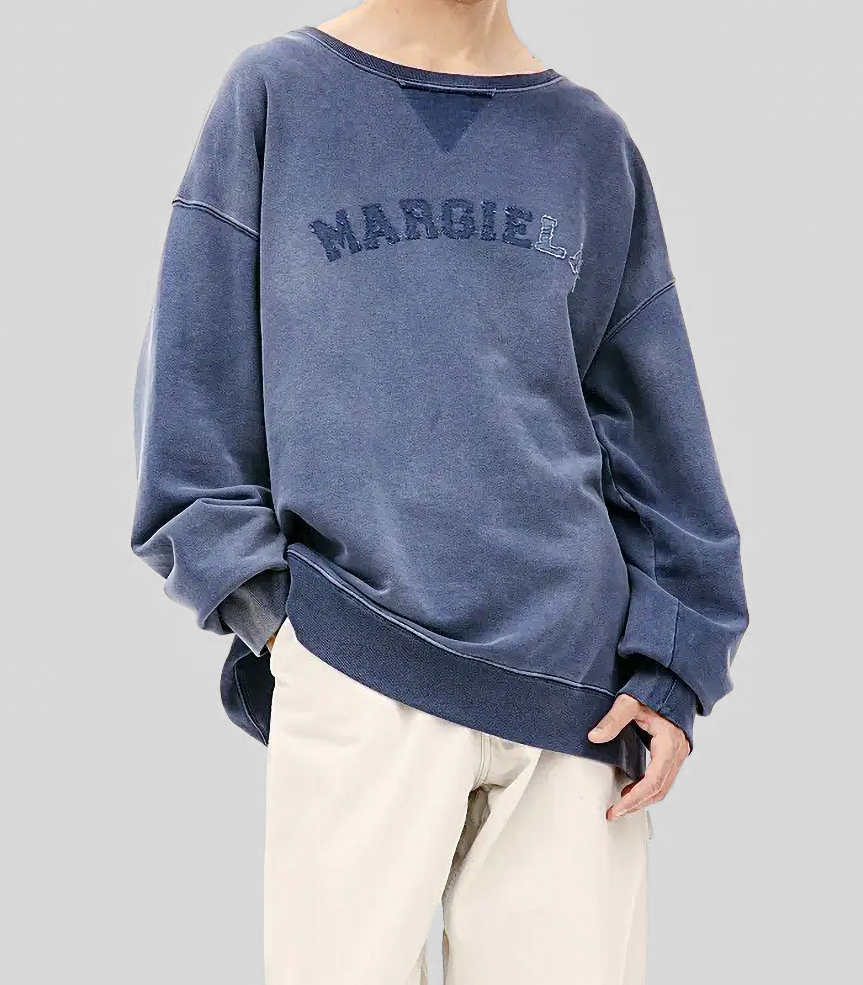 Maison Margiela Margiela Ss23 Distressed Logo Sweatshirt Size US L / EU 52-54 / 3 - 1 Thumbnail