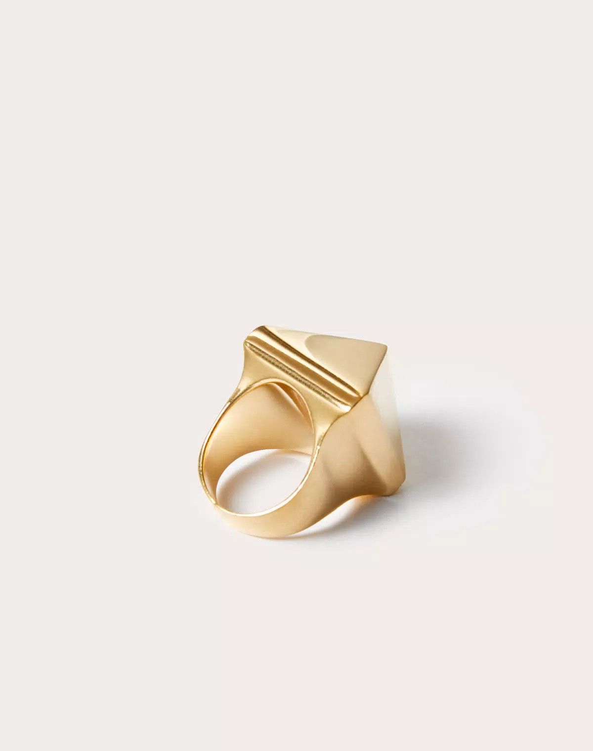 Valentino oc11z0725 Size:Medium/ Metal Rockstud Ring in Golden Size ONE SIZE - 3 Thumbnail