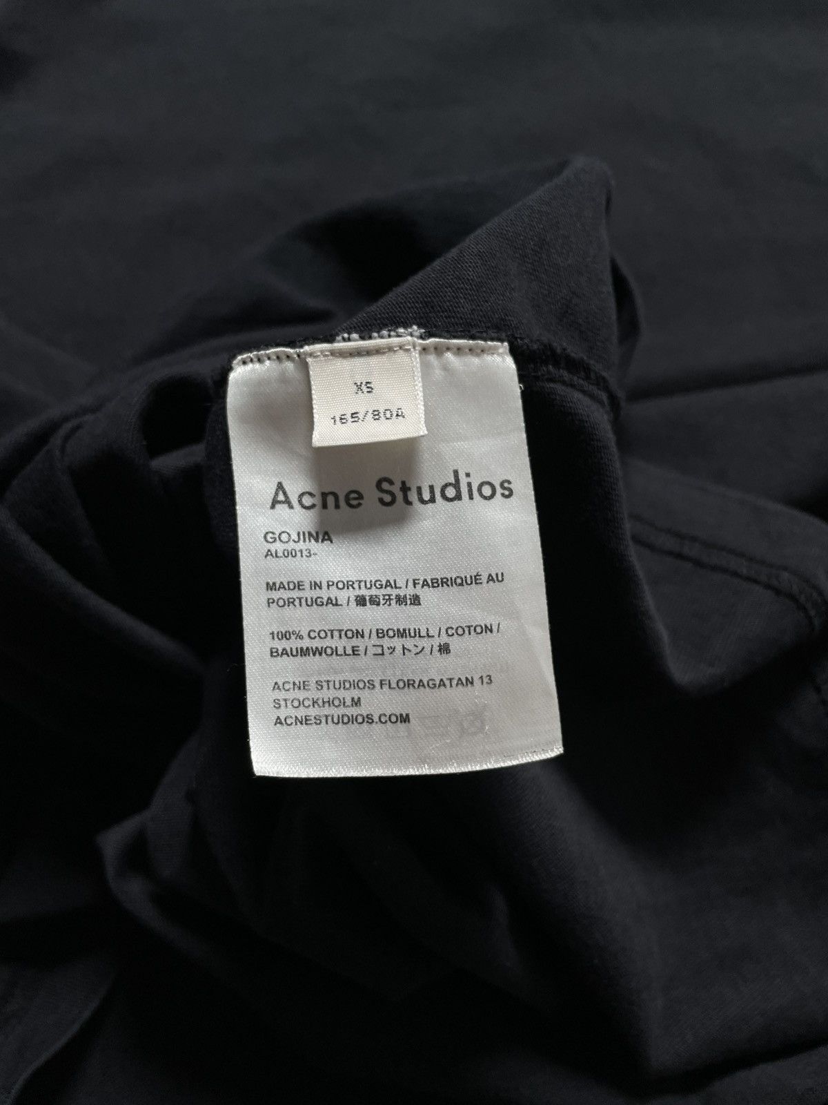 Acne Studios Acne Studios Neck Logo Black T-shirt tee Size US M / EU 48-50 / 2 - 5 Thumbnail