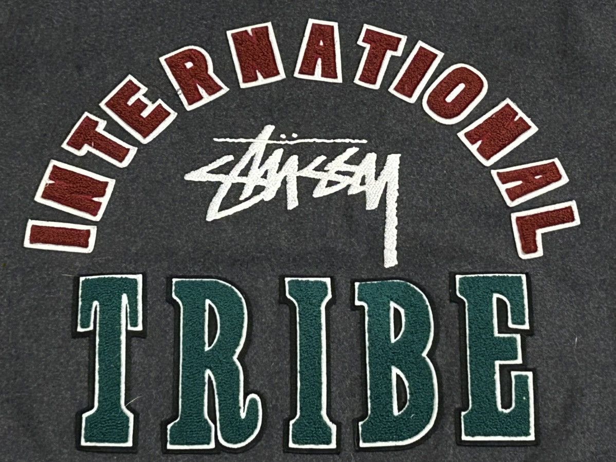 Stussy × Vintage Varsity Hoodie - Stussy “International Tribe” Size US L / EU 52-54 / 3 - 7 Thumbnail