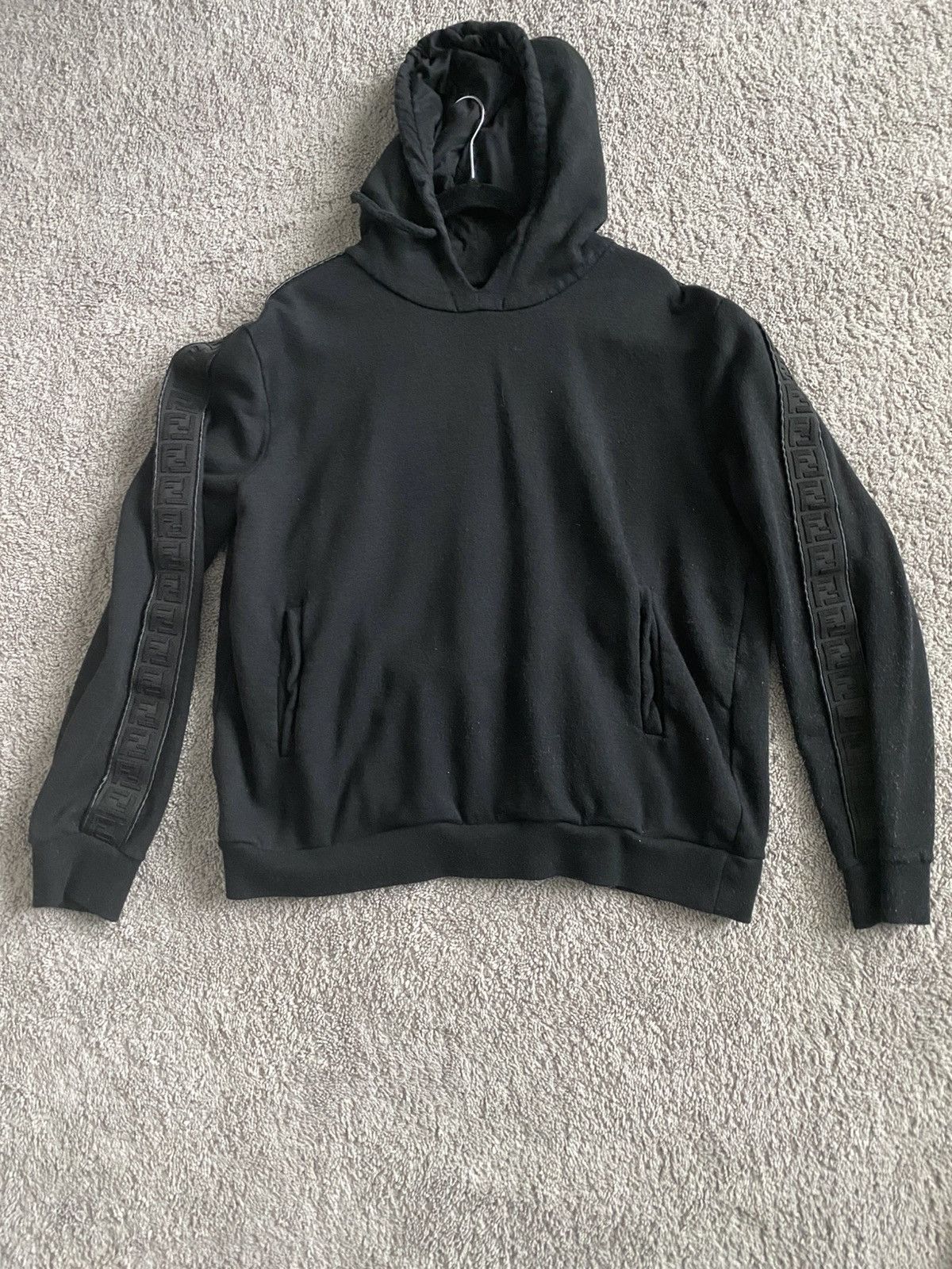 Fendi Fendi Black FF Logo Crew Neck hoodie Black Size US XXL / EU 58 / 5 - 1 Thumbnail