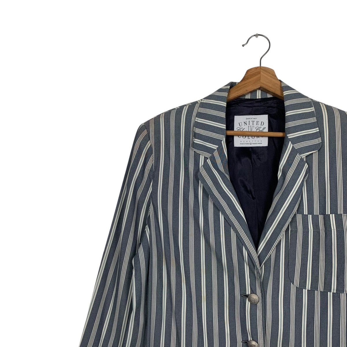 United Colors Of Benetton United Color Of Benetton Stripe Casual Jacket Size M / US 6-8 / IT 42-44 - 6 Thumbnail