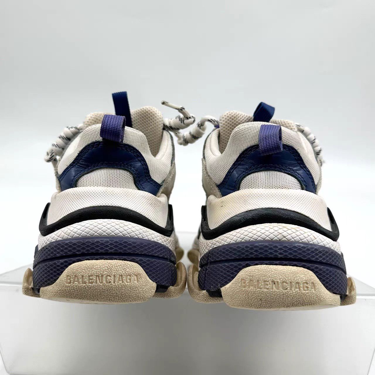 Balenciaga Balenciaga Triples White & Purple Dad Sneakers K12 Size US 6 / IT 36 - 3 Thumbnail