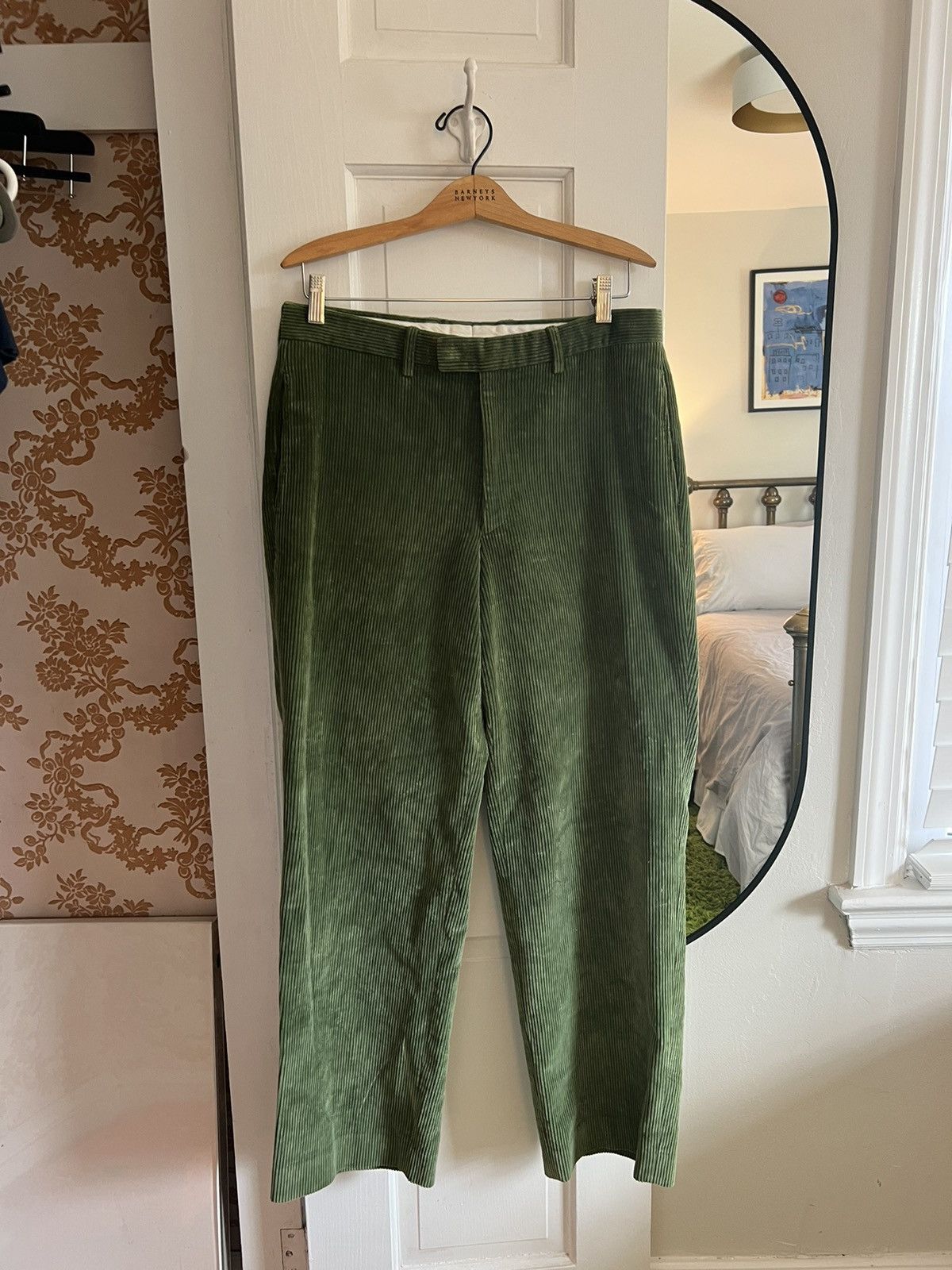 Noah Noah Green Straight Leg Corduroy Pants Made In Italy | Grailed