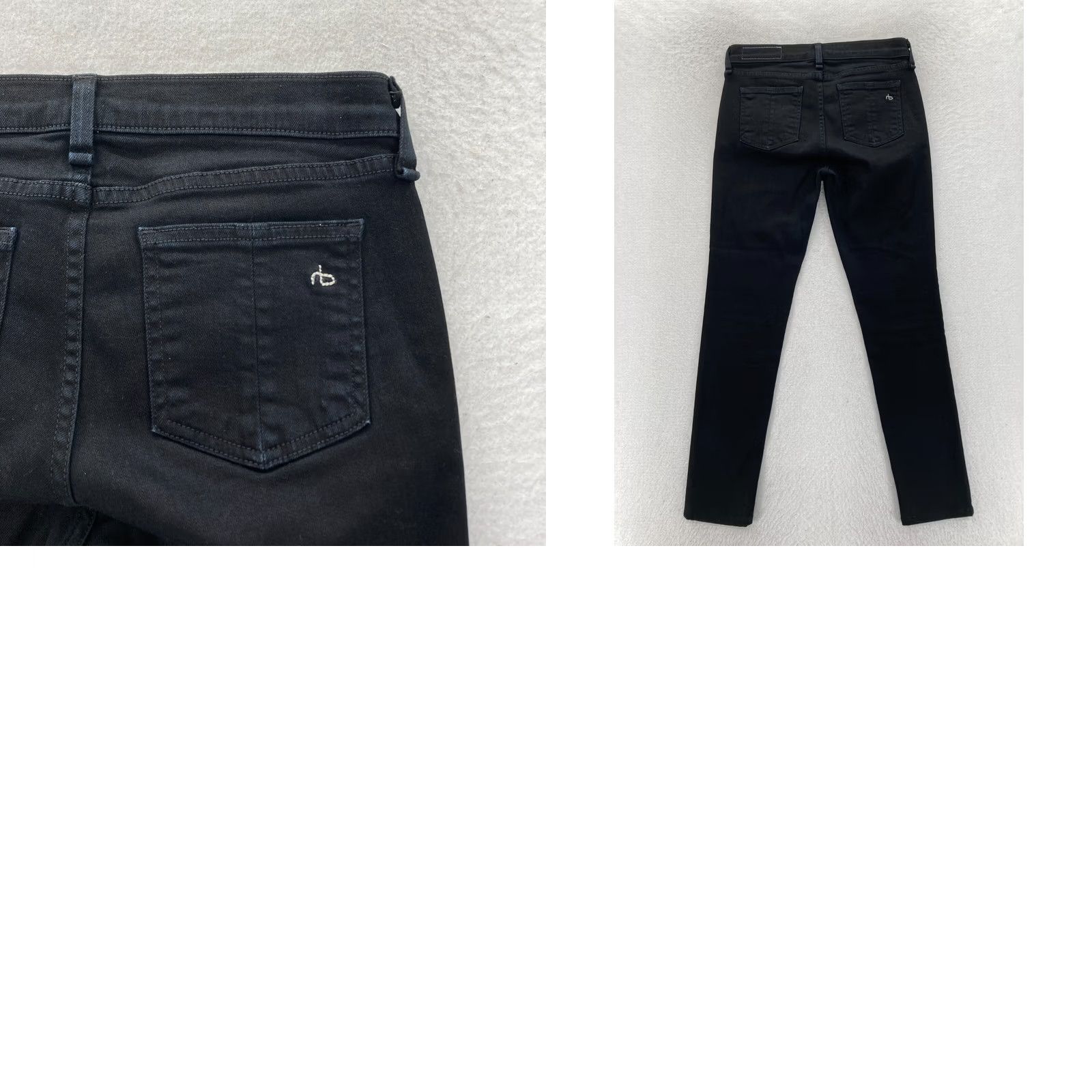 Rag & Bone Rag & Bone Jeans Women's 26 Black Stretch Denim Low Rise Ankle Pants Size 28" / US 6 / IT 42 - 9 Thumbnail