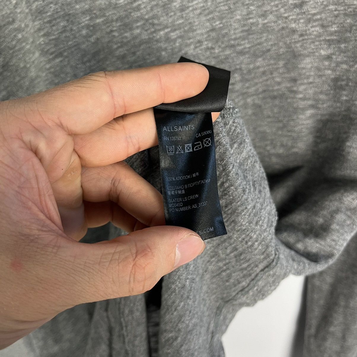 Allsaints × Designer Designer Allsaints Slater LS Crew Long Sleeve Tee Basic Size US M / EU 48-50 / 2 - 6 Thumbnail