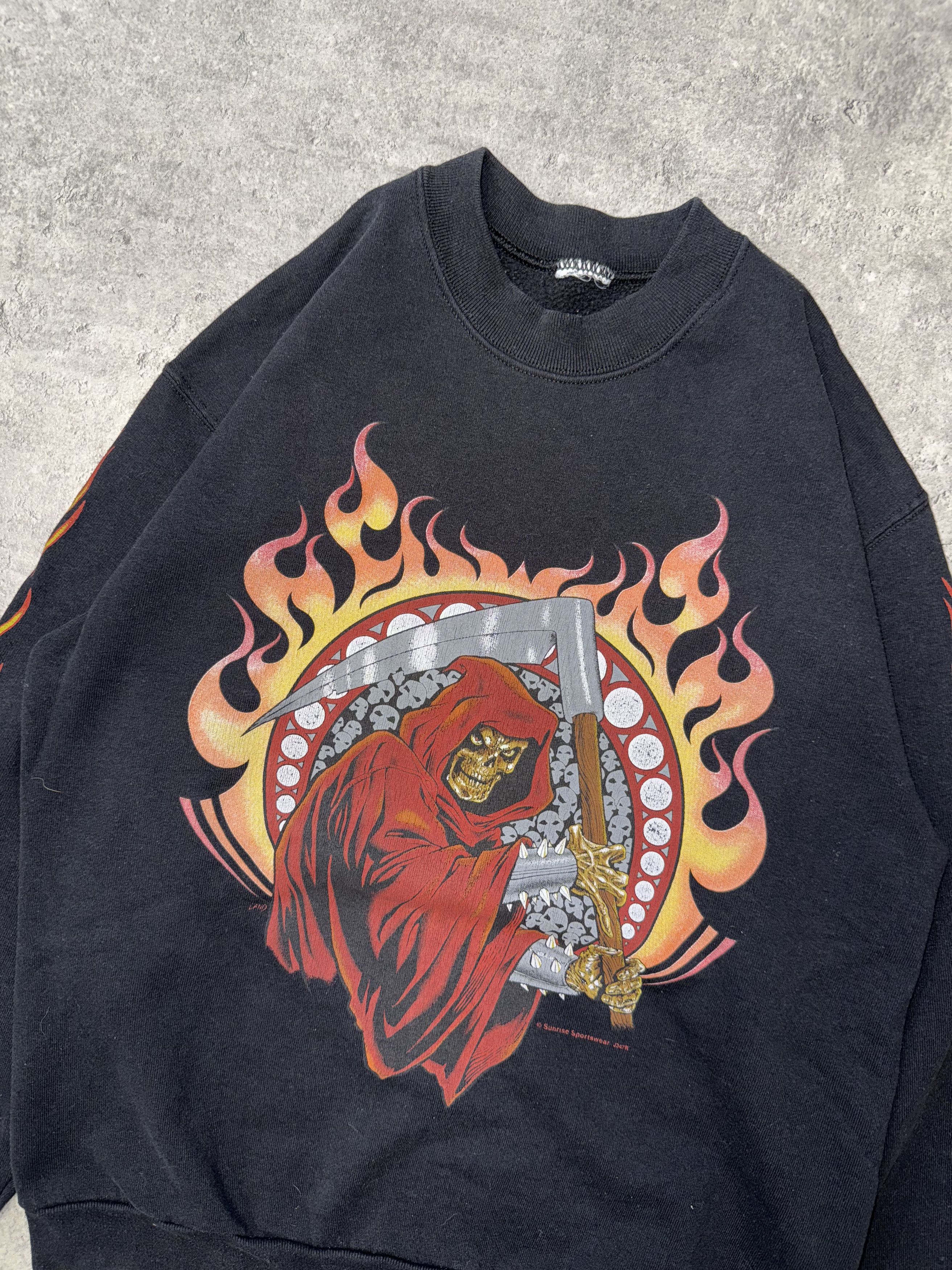 Band Tees × Vintage Vintage Reaper Hoodie 90s Size US S / EU 44-46 / 1 - 2 Thumbnail