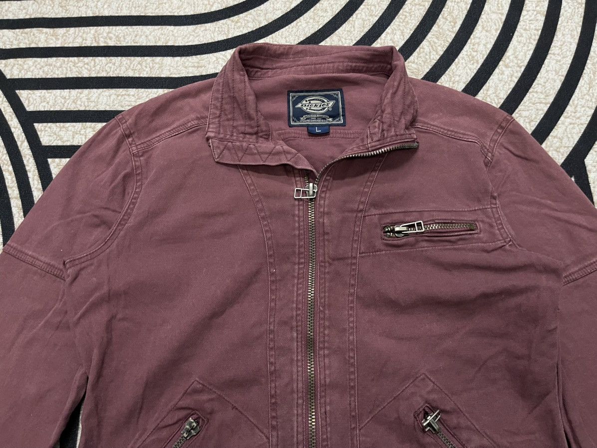 Dickies × Vintage 2000s DICKIES RED ZIPPER BIKER JACKET FADED Size US L / EU 52-54 / 3 - 6 Thumbnail