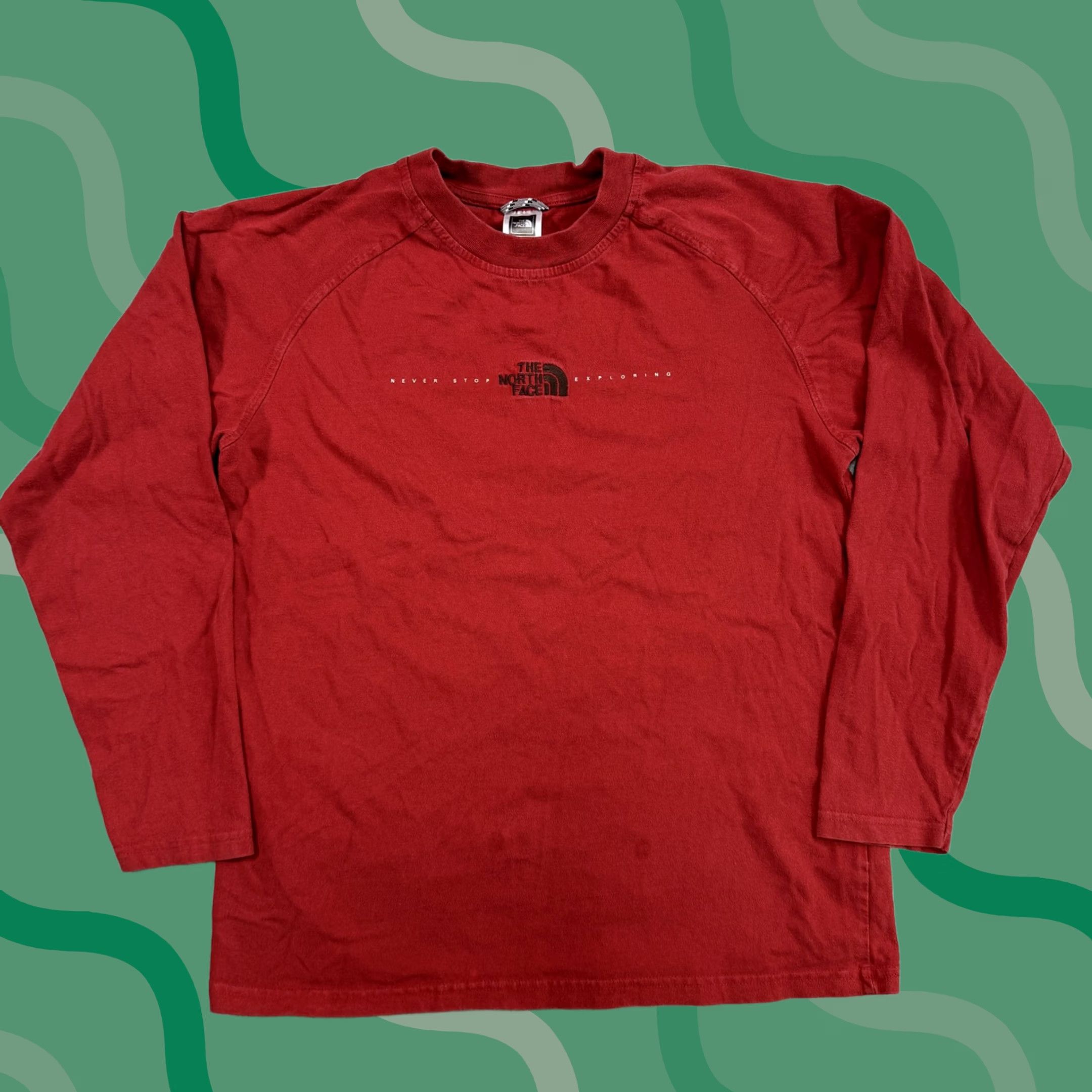 The North Face The North Face Shirt Mens M Red Long Sleeve Crewneck Logo Outdoors Hiking Tee Size US M / EU 48-50 / 2 - 1 Thumbnail