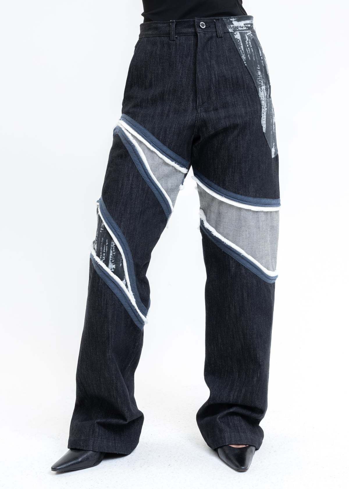 Kusikohc Kusikohc heavy denim pant with white striped Size US 33 - 2 Thumbnail